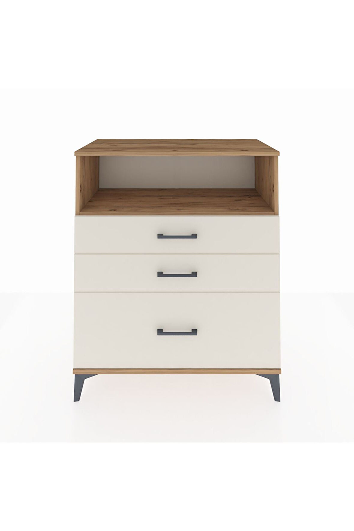 Hyperion Şifonyer Tek Raflı 3 Çekmeceli 88x44x106 Çam-Aytaşı