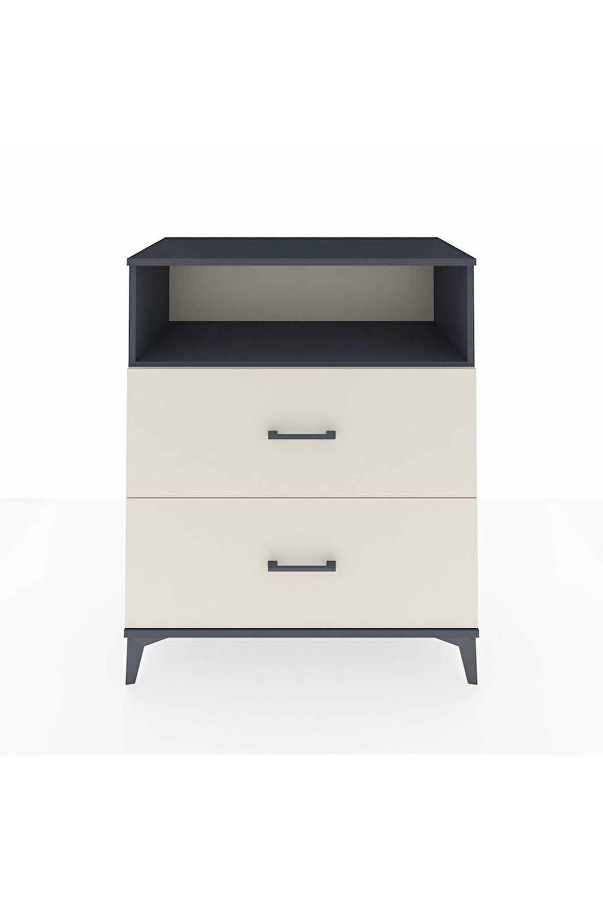 Hyperion Şifonyer Tek Raflı 2 Çekmeceli 88x44x106 Antrasit-Aytaşı