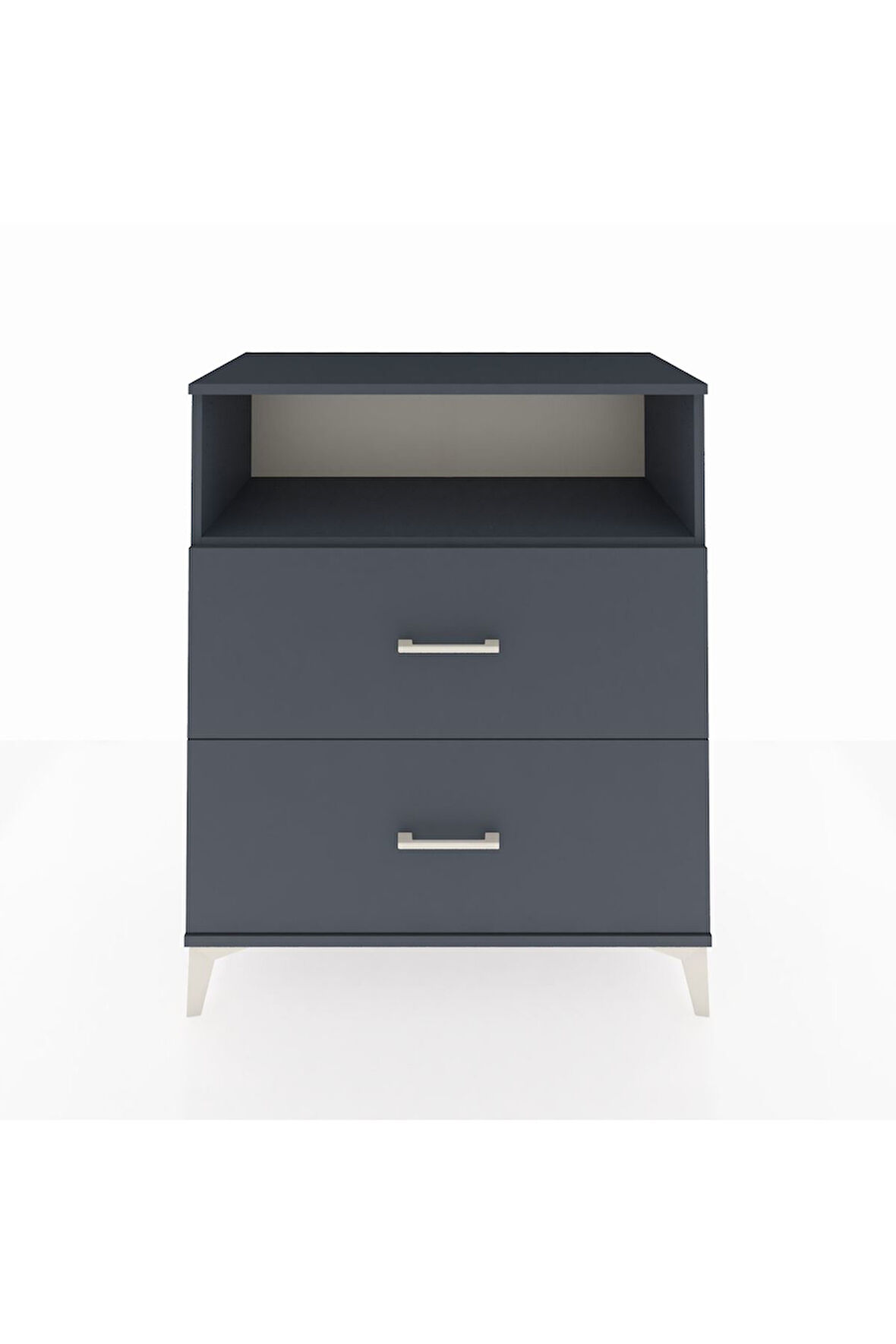 Hyperion Şifonyer Tek Raflı 2 Çekmeceli 88x44x106 Antrasit-Antrasit