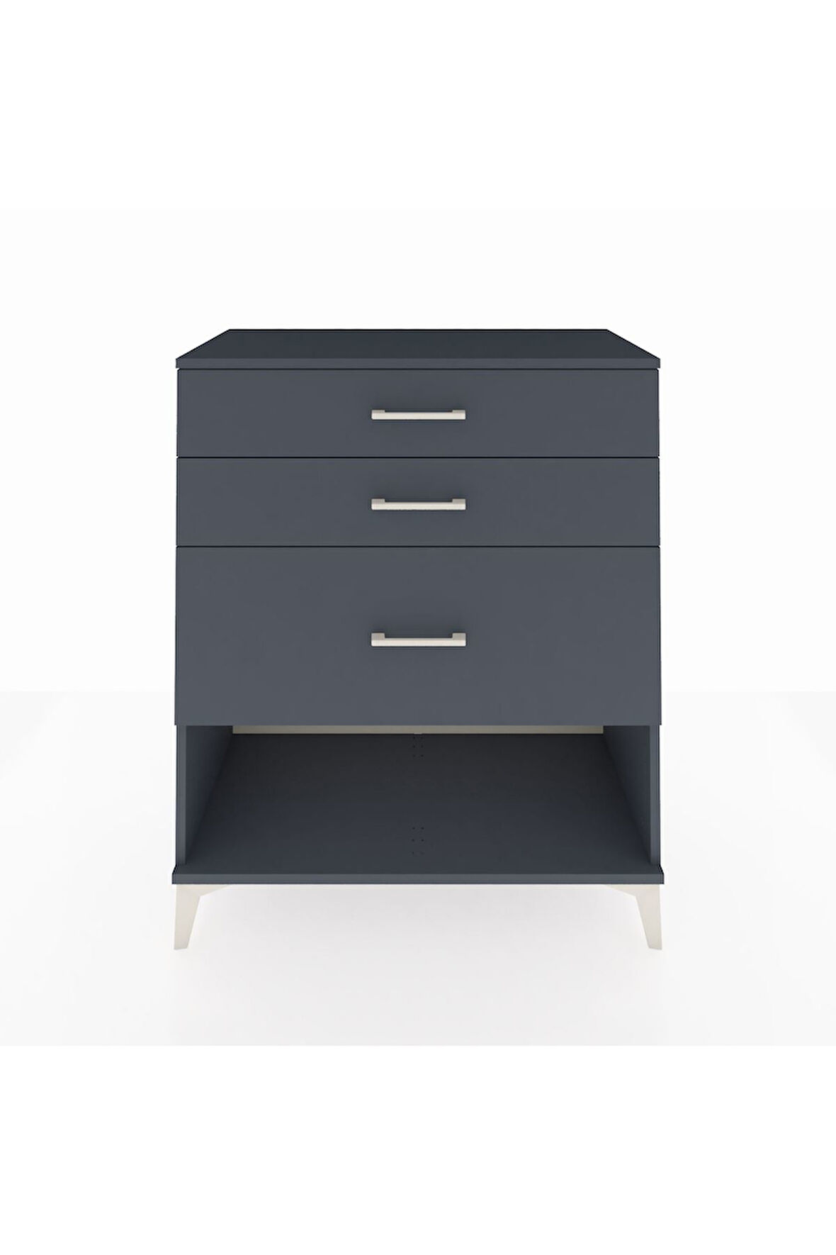 Hyperion Şifonyer 3 Çekmeceli 88x44x106 Antrasit-Antrasit