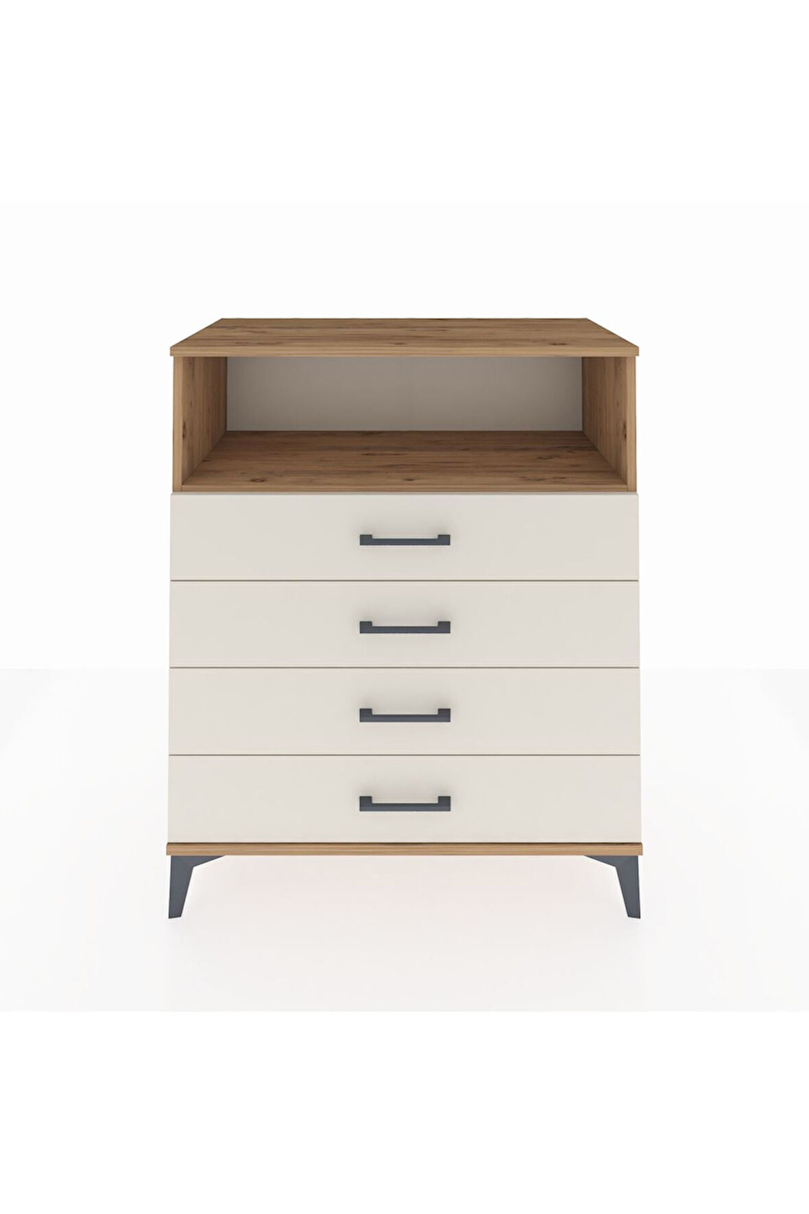 Hyperion Şifonyer Tek Raflı 4 Çekmeceli 88x44x106 Çam-Aytaşı