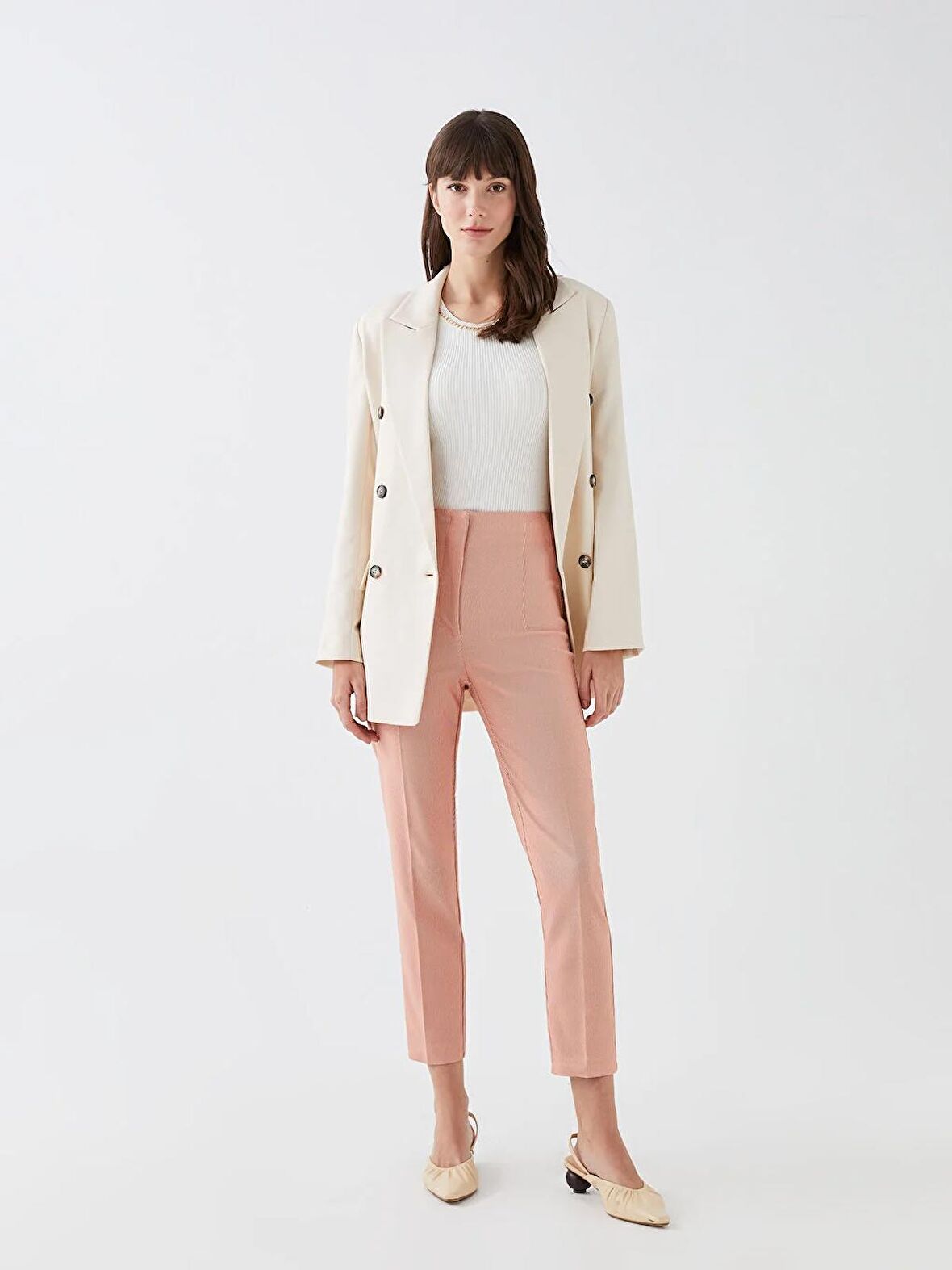 Yüksek Bel Standart Fit Kadın Pantolon