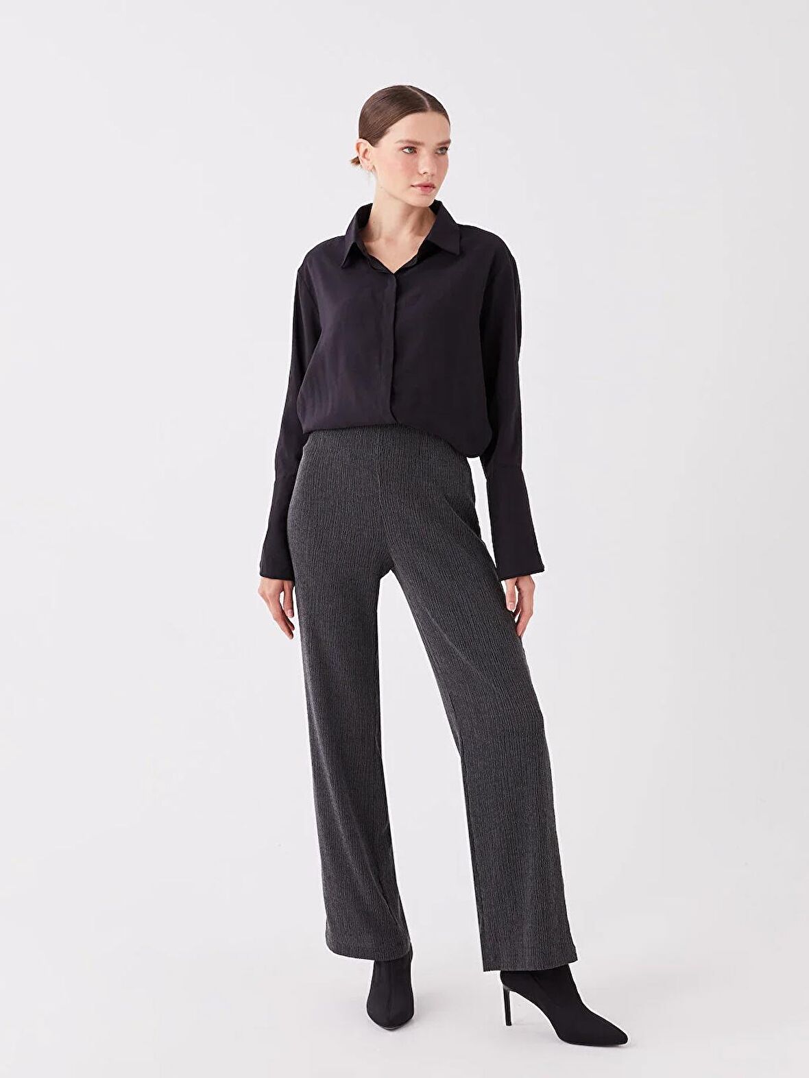 Beli Lastikli Rahat Kalıp Kadın Eşofman Altı