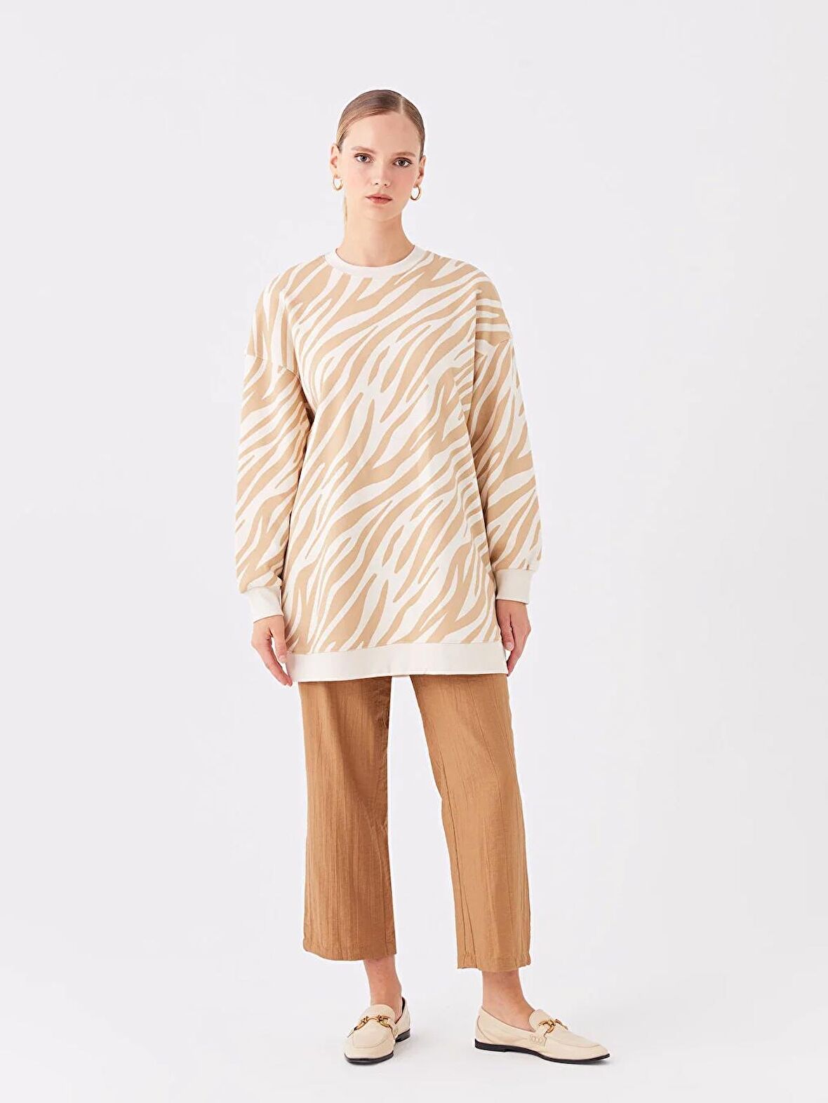 Beli Lastikli Rahat Kalıp Kadın Pantolon