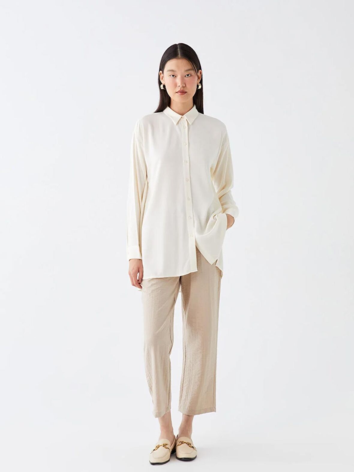 Beli Lastikli Havuç Kesim Kadın Pantolon