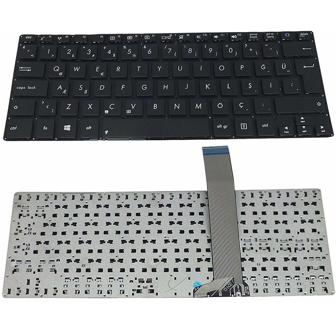 Asus S300CA-C1019H Uyumlu Klavye Tuş Takımı Tuş Seti Siyah Türkçe