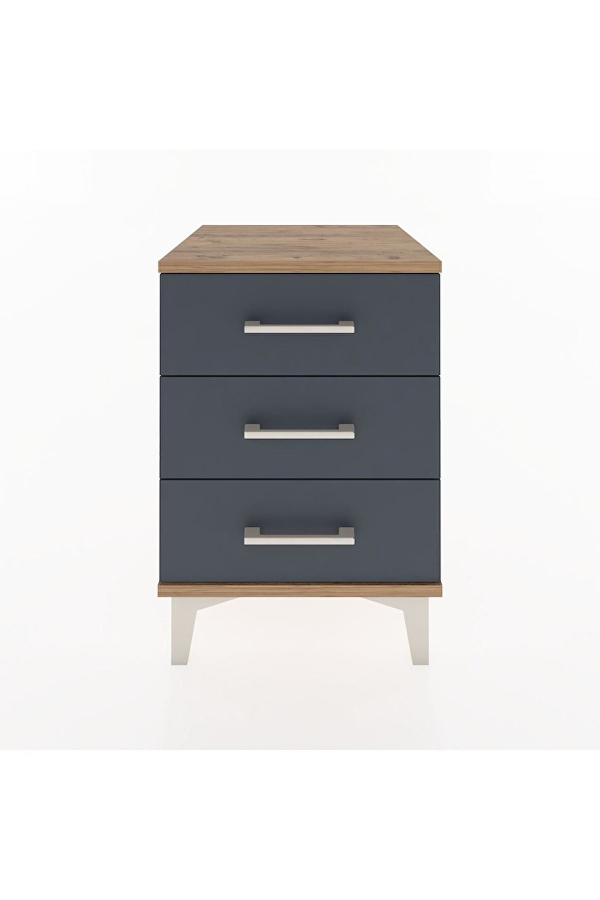 Hyperion Komodin 3 Çekmeceli 44x44x64 Çam-Antrasit