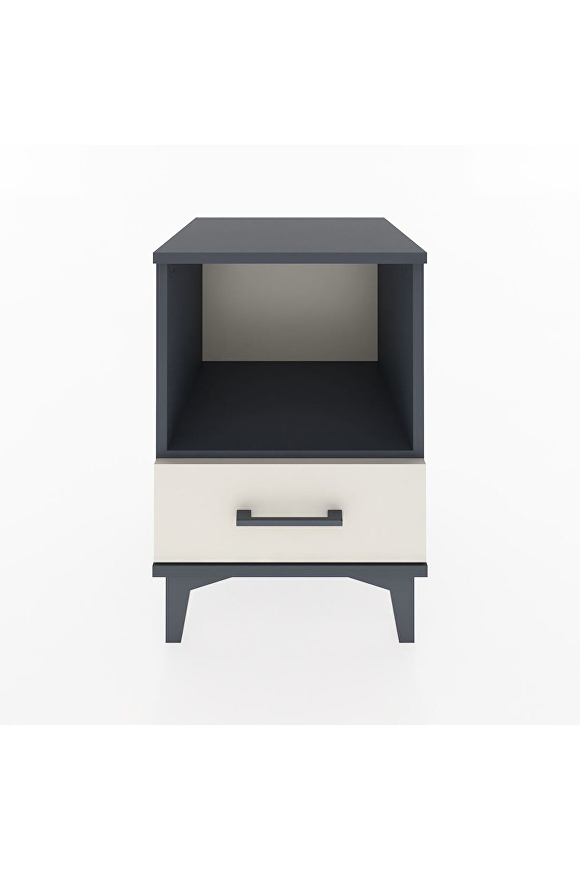 Hyperion Komodin Tek Raflı Tek Çekmeceli 44x44x64 Antrasit-Aytaşı