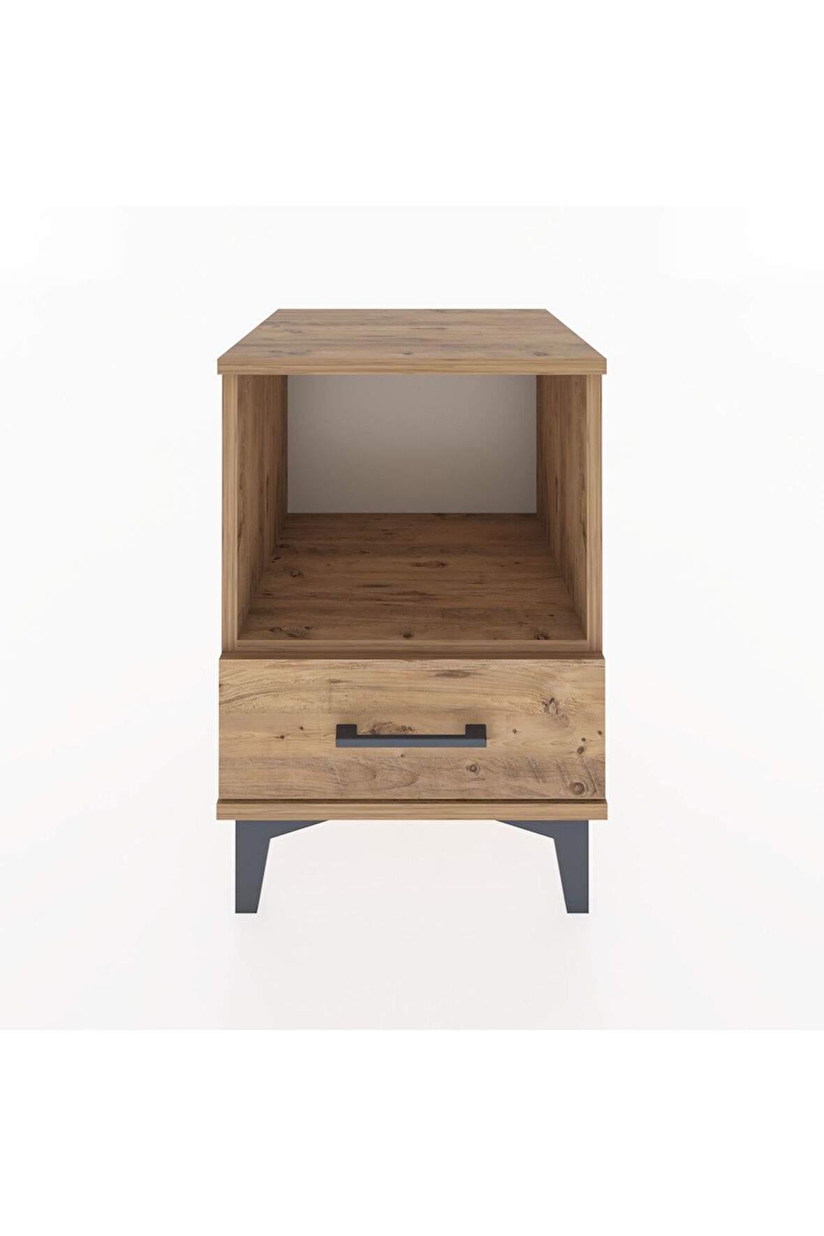 Hyperion Komodin Tek Raflı Tek Çekmeceli 44x44x64 Çam-Çam