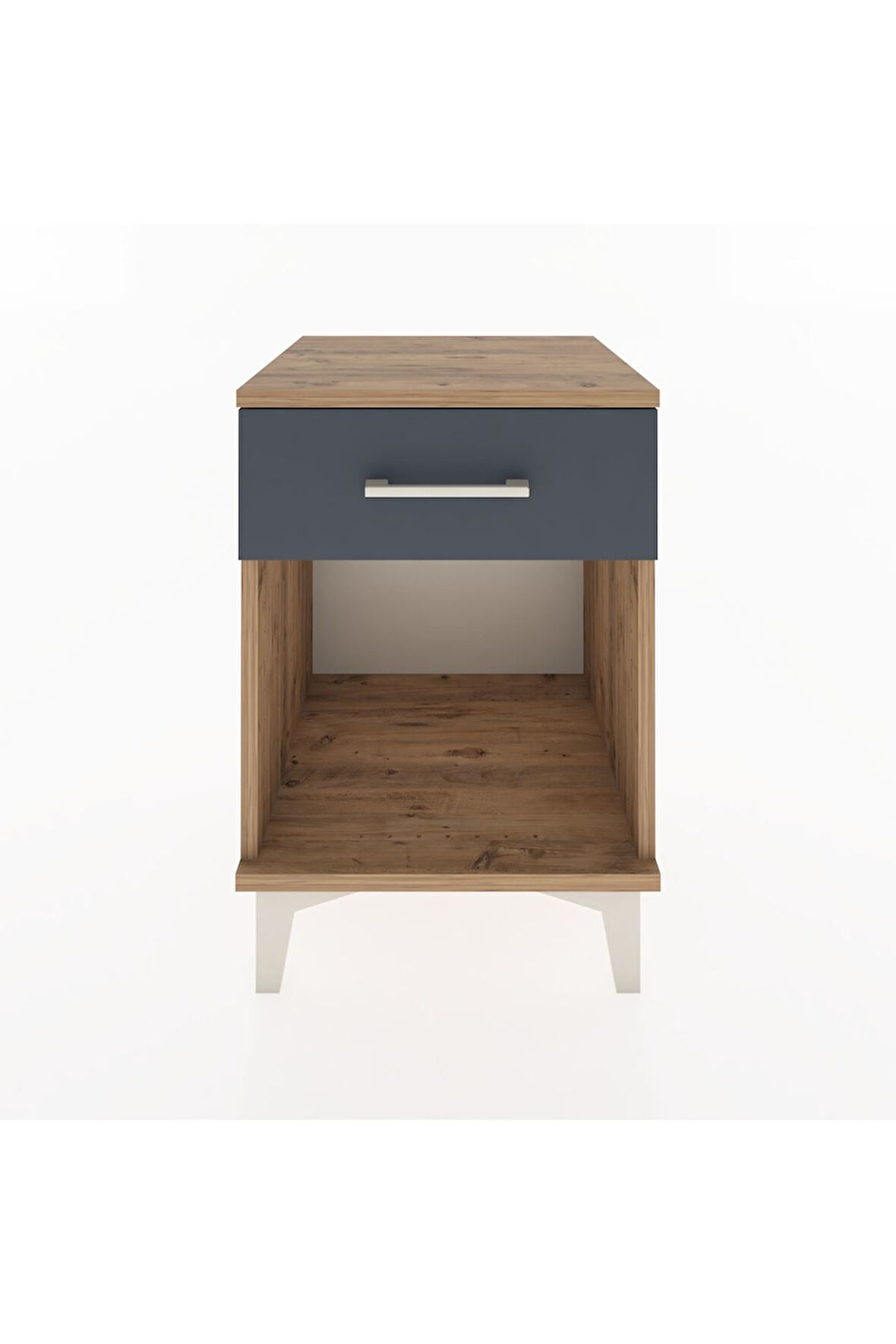 Hyperion Komodin Tek Çekmeceli 44x44x64 Çam-Antrasit