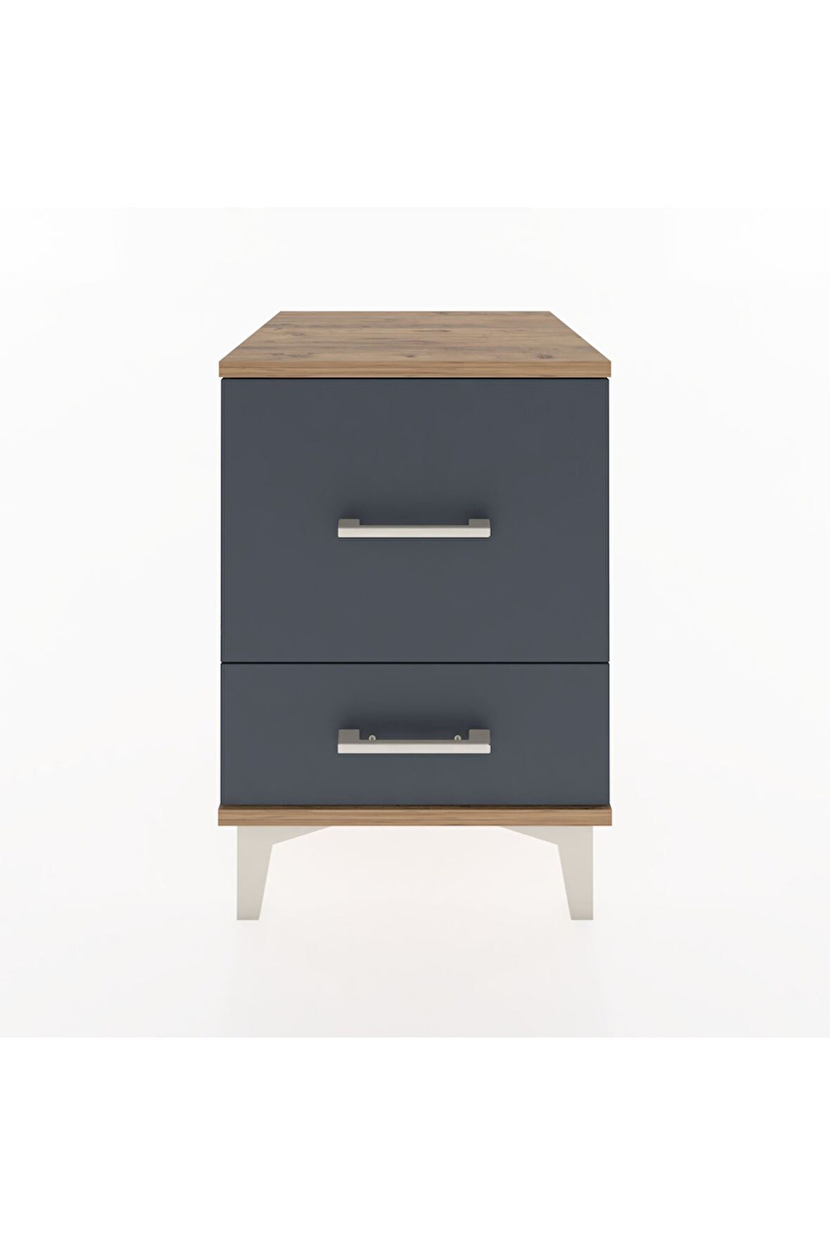 Hyperion Komodin 2 Çekmeceli 44x44x64 Çam-Antrasit