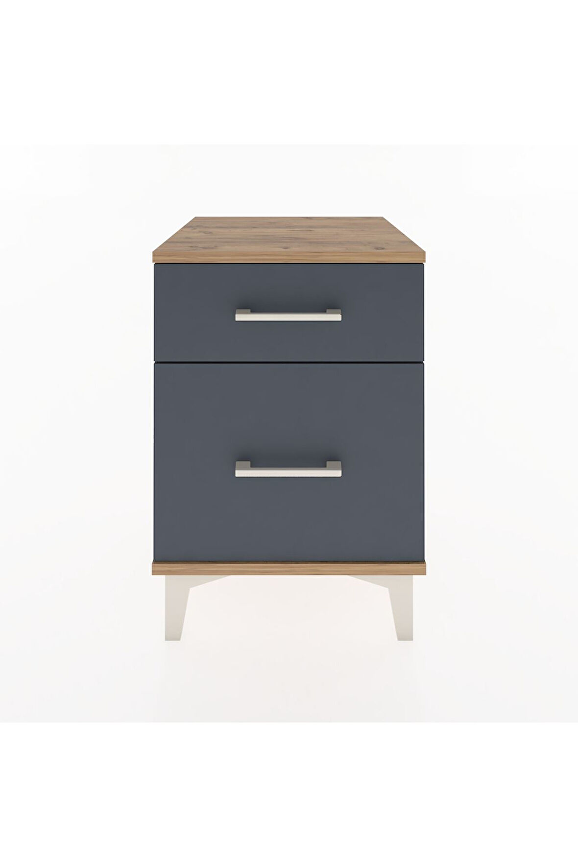 Hyperion Komodin 2 Çekmeceli 44x44x64 Çam-Antrasit