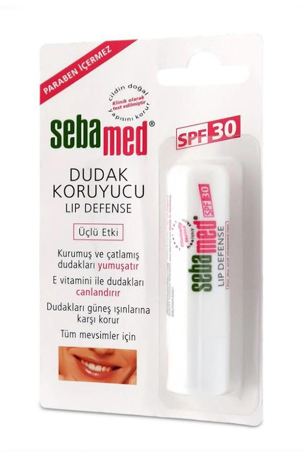 Sebamed SPF 30 Üçlü Etkili Dudak Kremi 4.8 gr