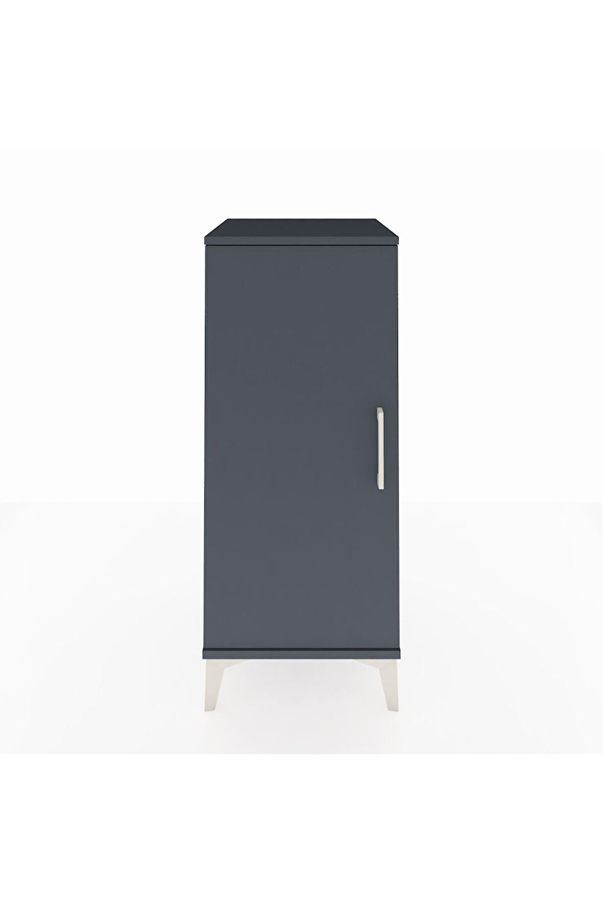 Hyperion Komodin Tek Raflı Tek Kapaklı 44x44x106 Antrasit-Antrasit