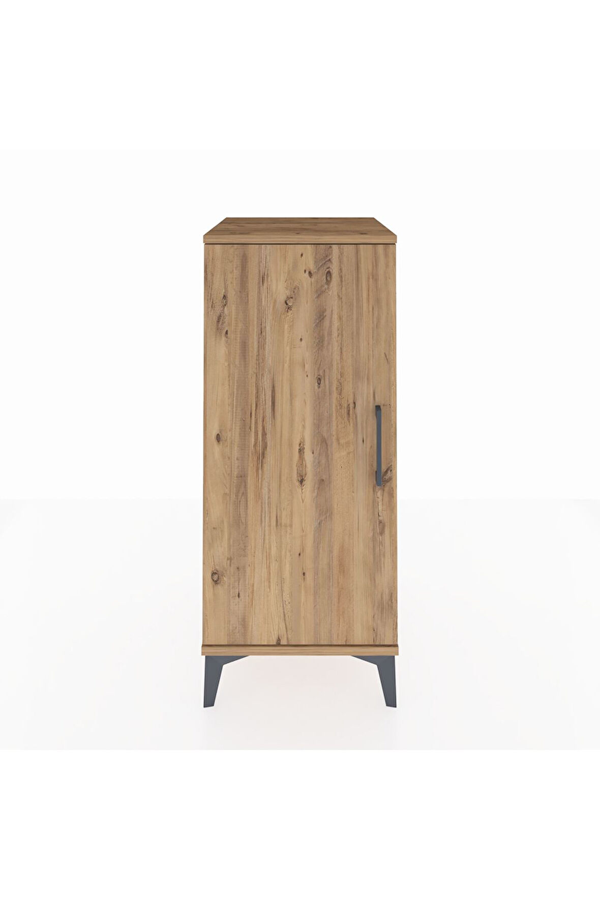 Hyperion Komodin Tek Raflı Tek Kapaklı 44x44x106 Çam-Çam