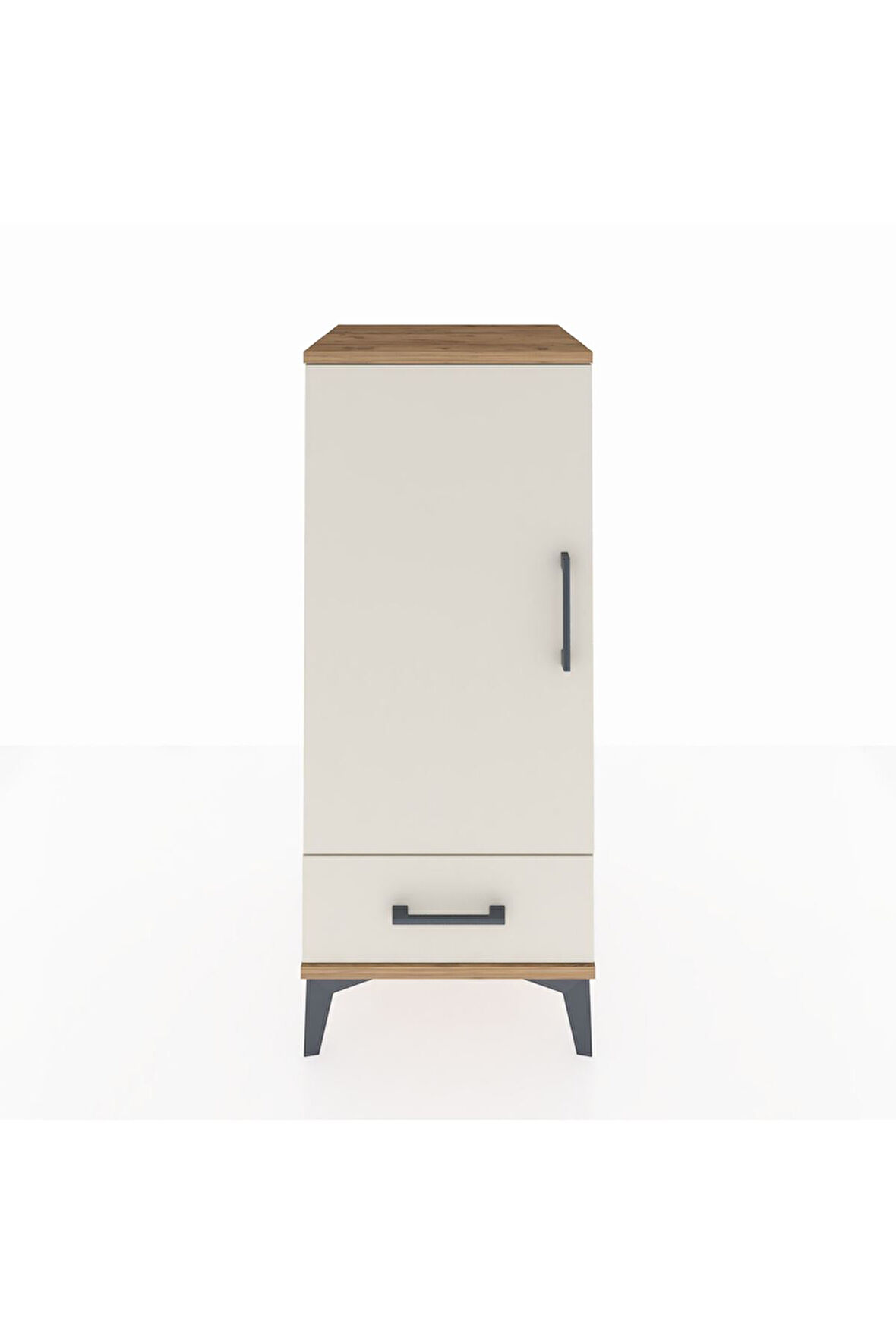 Hyperion Komodin 2 Raflı Tek Çekmeceli Tek Kapaklı 44x44x106 Çam-Aytaşı