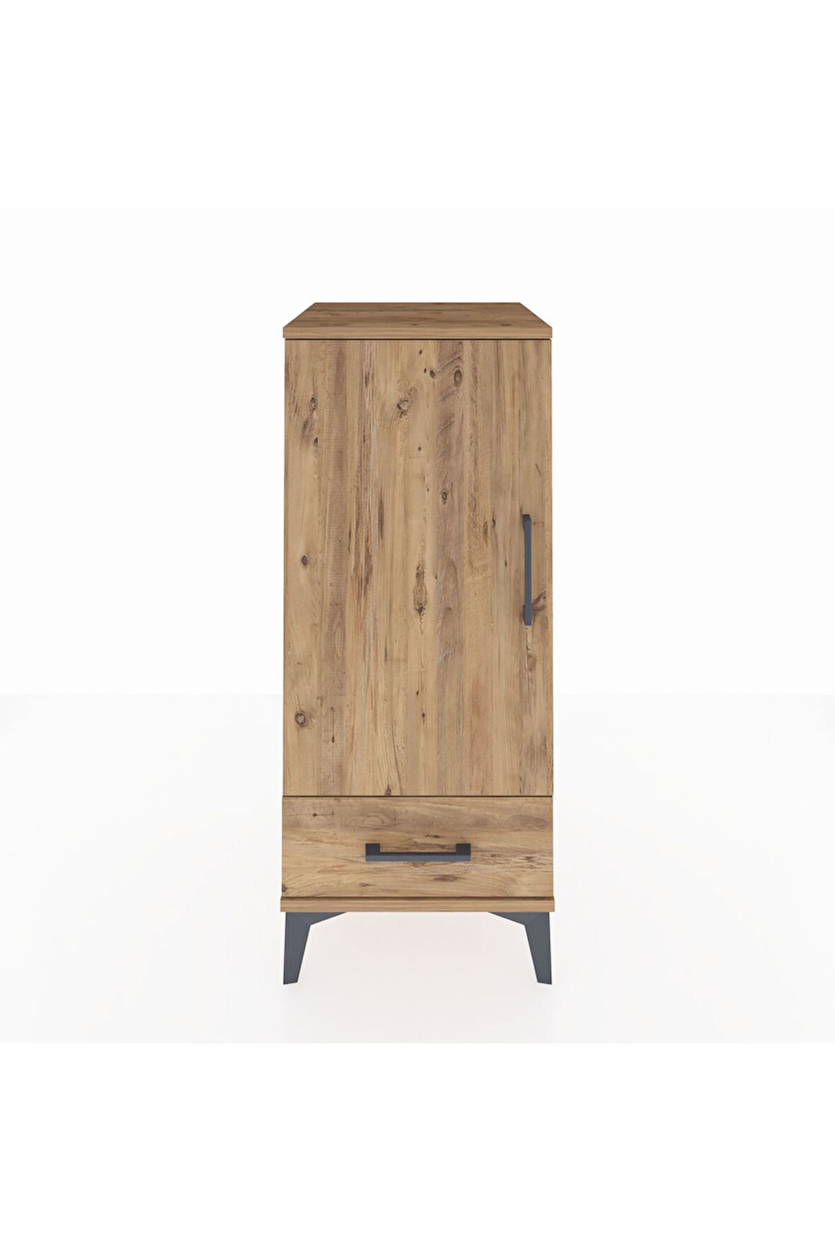 Hyperion Komodin 2 Raflı Tek Çekmeceli Tek Kapaklı 44x44x106 Çam-Çam