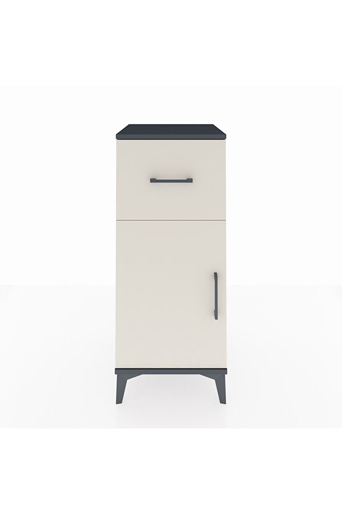 Hyperion Komodin Tek Raflı Tek Çekmeceli Tek Kapaklı 44x44x106 Antrasit-Aytaşı