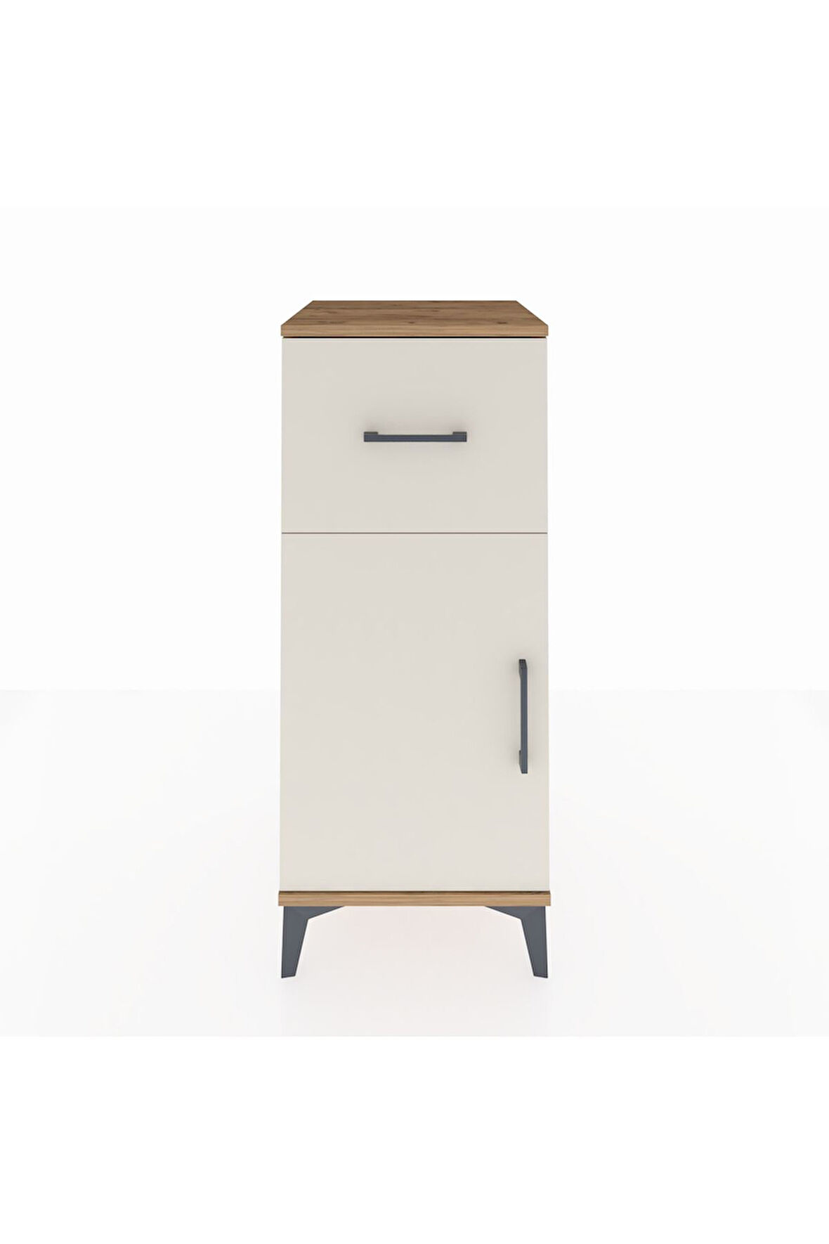 Hyperion Komodin Tek Raflı Tek Çekmeceli Tek Kapaklı 44x44x106 Çam-Aytaşı