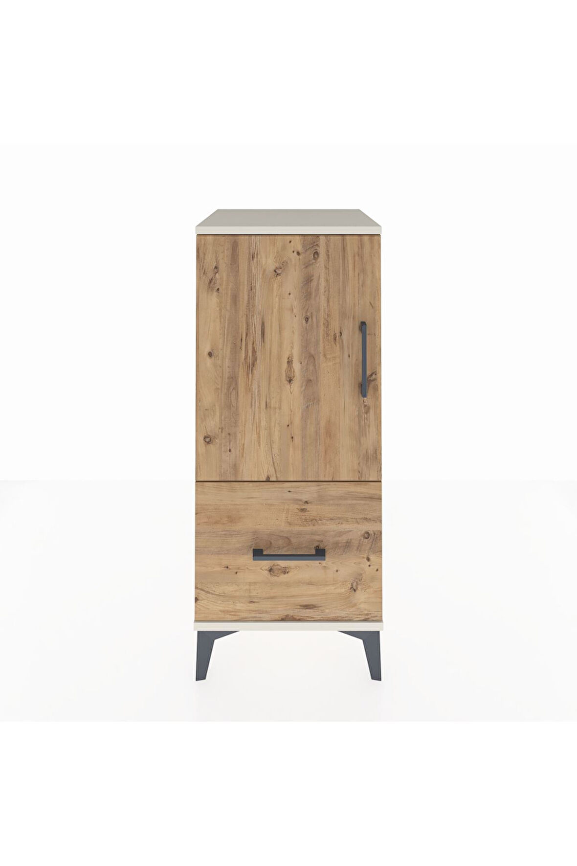 Hyperion Komodin 2 Raflı Tek Çekmeceli Tek Kapaklı 44x44x106 Aytaşı-Çam