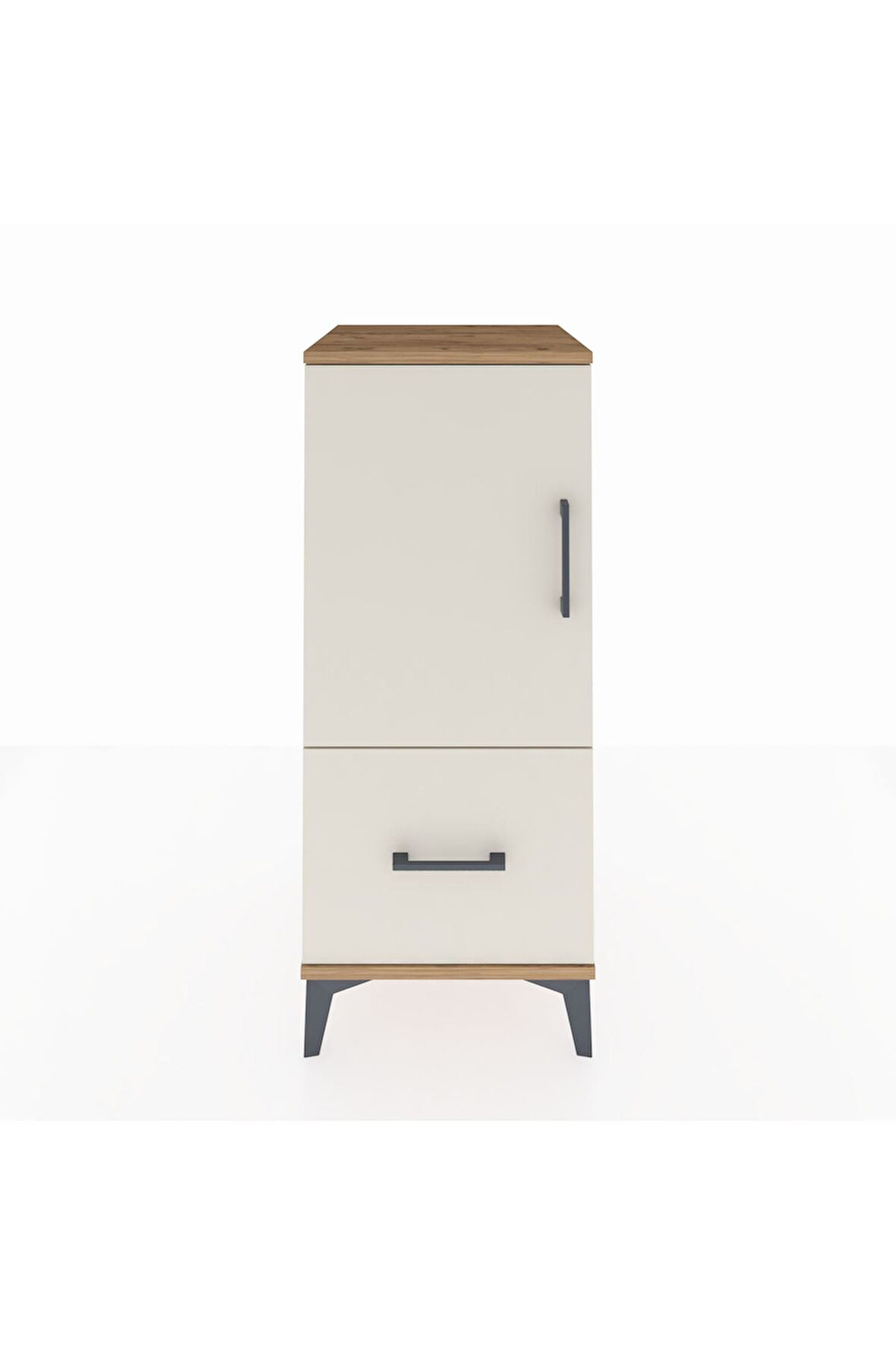 Hyperion Komodin 2 Raflı Tek Çekmeceli Tek Kapaklı 44x44x106 Çam-Aytaşı