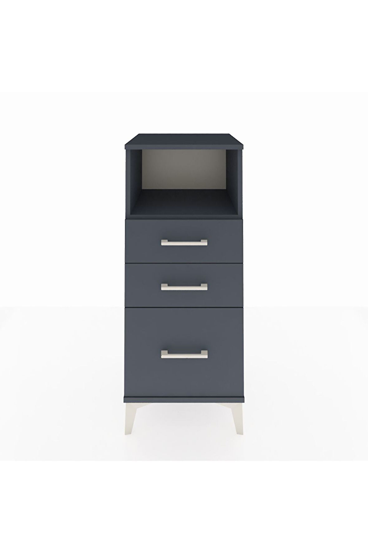 Hyperion Komodin Tek Raflı 3 Çekmeceli 44x44x106 Antrasit-Antrasit