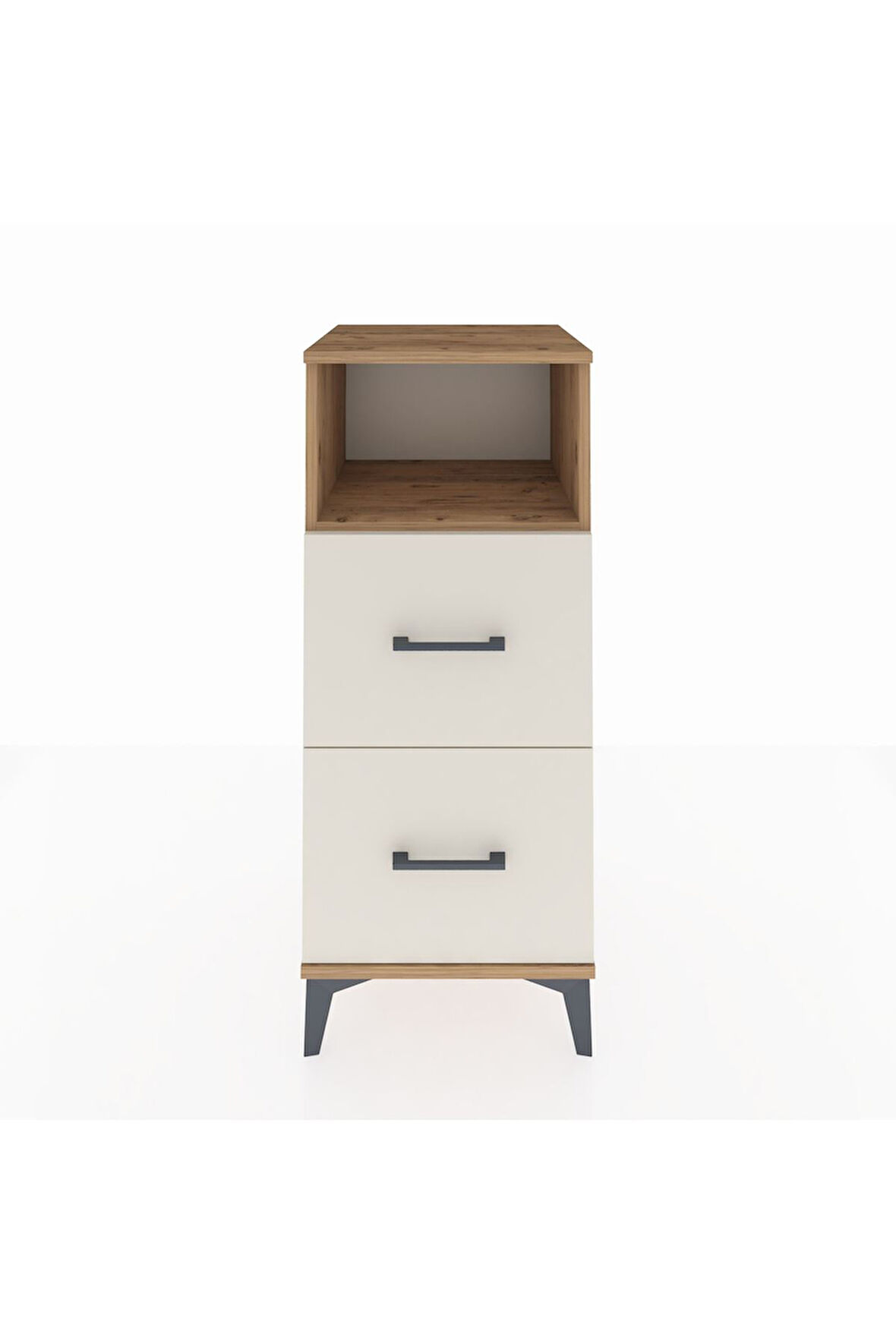 Hyperion Komodin Tek Raflı 2 Çekmeceli 44x44x106 Çam-Aytaşı