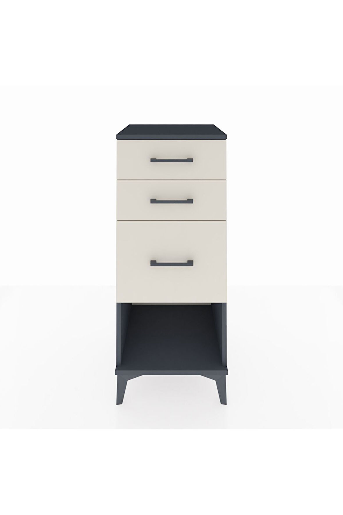 Hyperion Komodin 3 Çekmeceli 44x44x106 Antrasit-Aytaşı