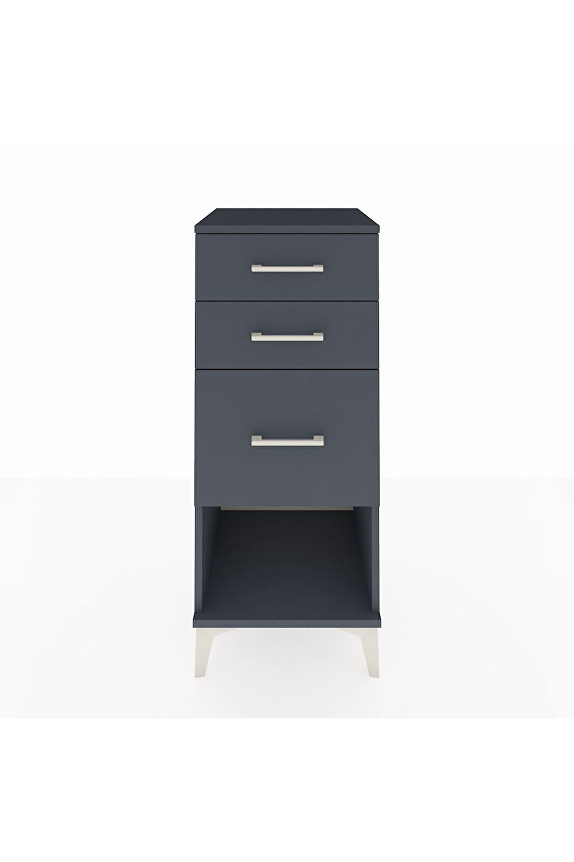 Hyperion Komodin 3 Çekmeceli 44x44x106 Antrasit-Antrasit