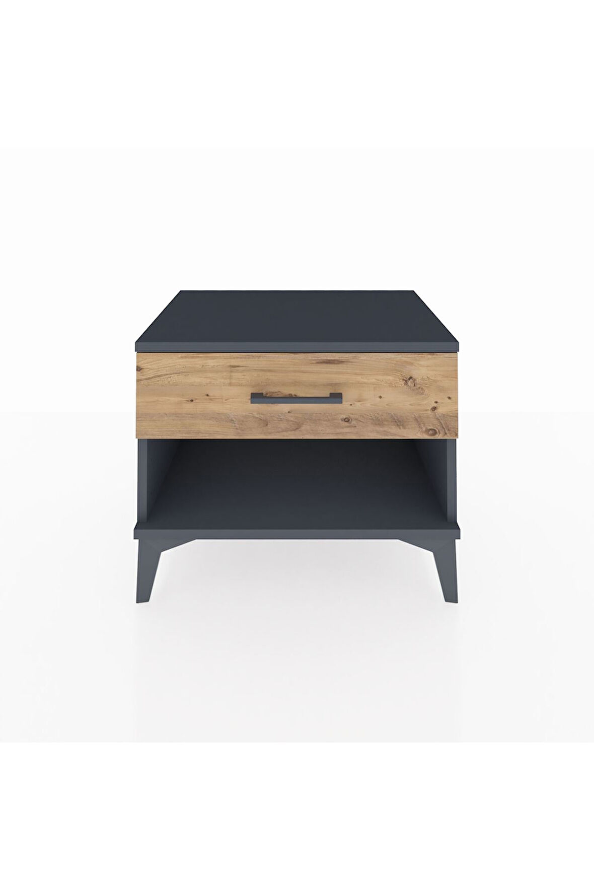 Hyperion Komodin Tek Çekmeceli 60x44x48 Antrasit-Çam