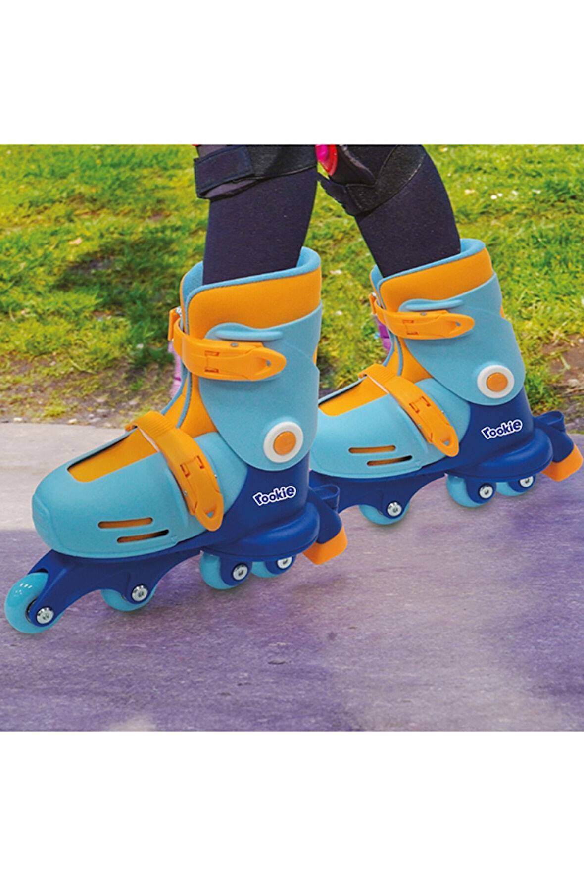 Paten Ayarlanabilir Dönüşen Tekerlekli 2 In 1 Twisty Paten - Mavi 29-32