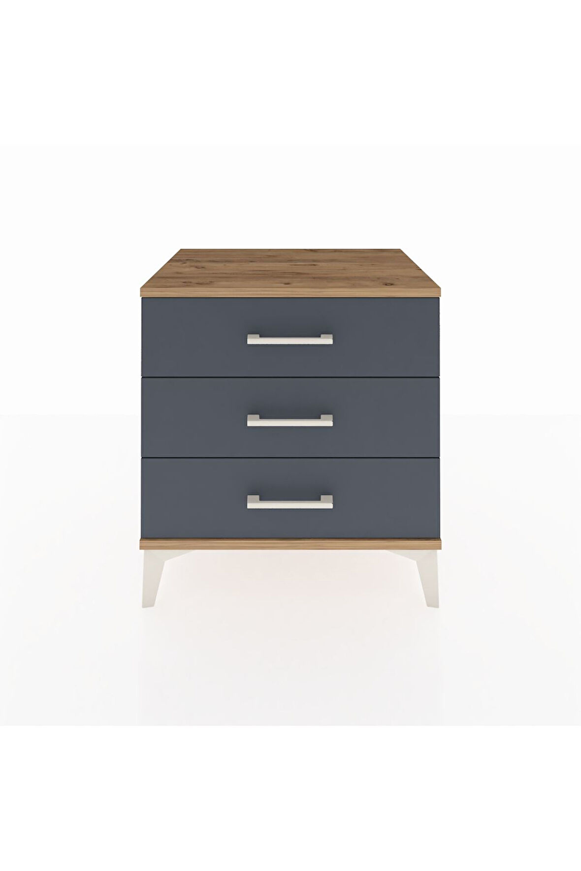 Hyperion Komodin 3 Çekmeceli 60x44x64 Çam-Antrasit