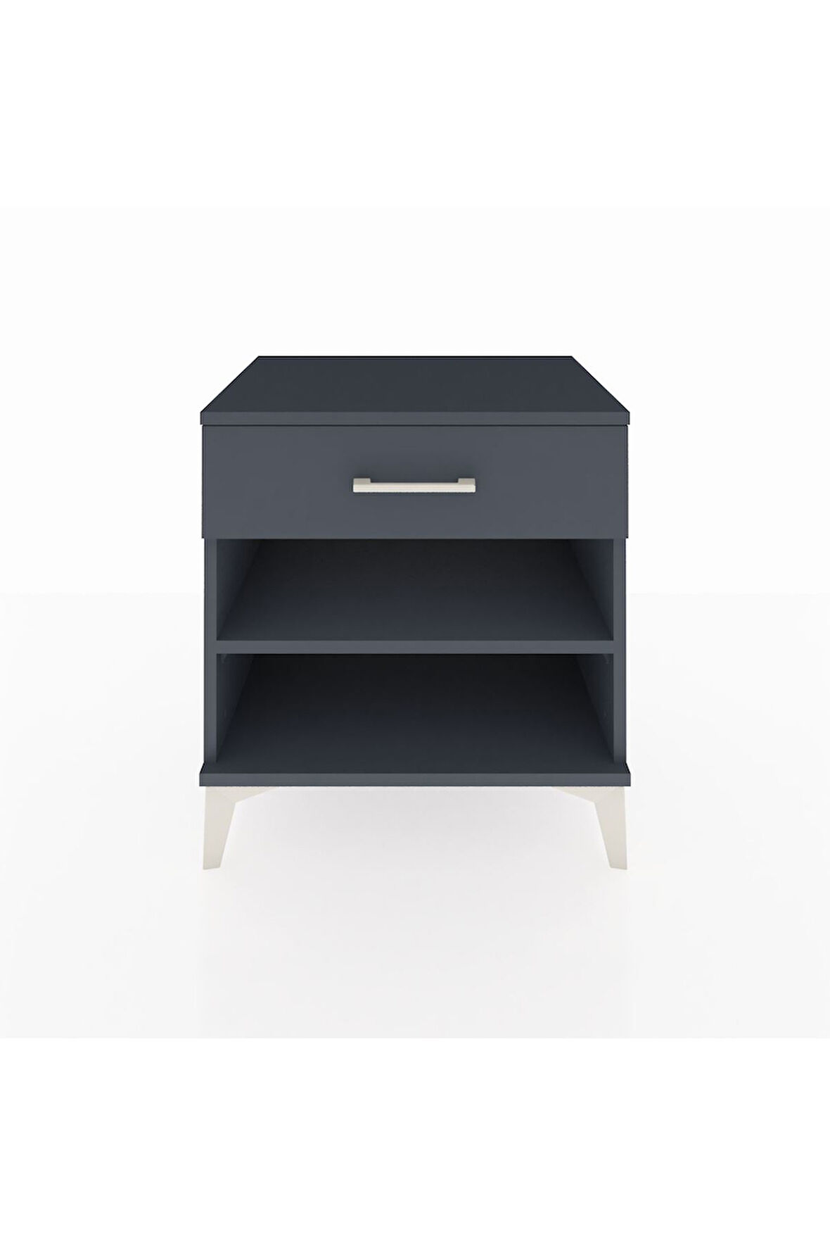 Hyperion Komodin Tek Raflı Tek Çekmeceli 60x44x64 Antrasit-Antrasit