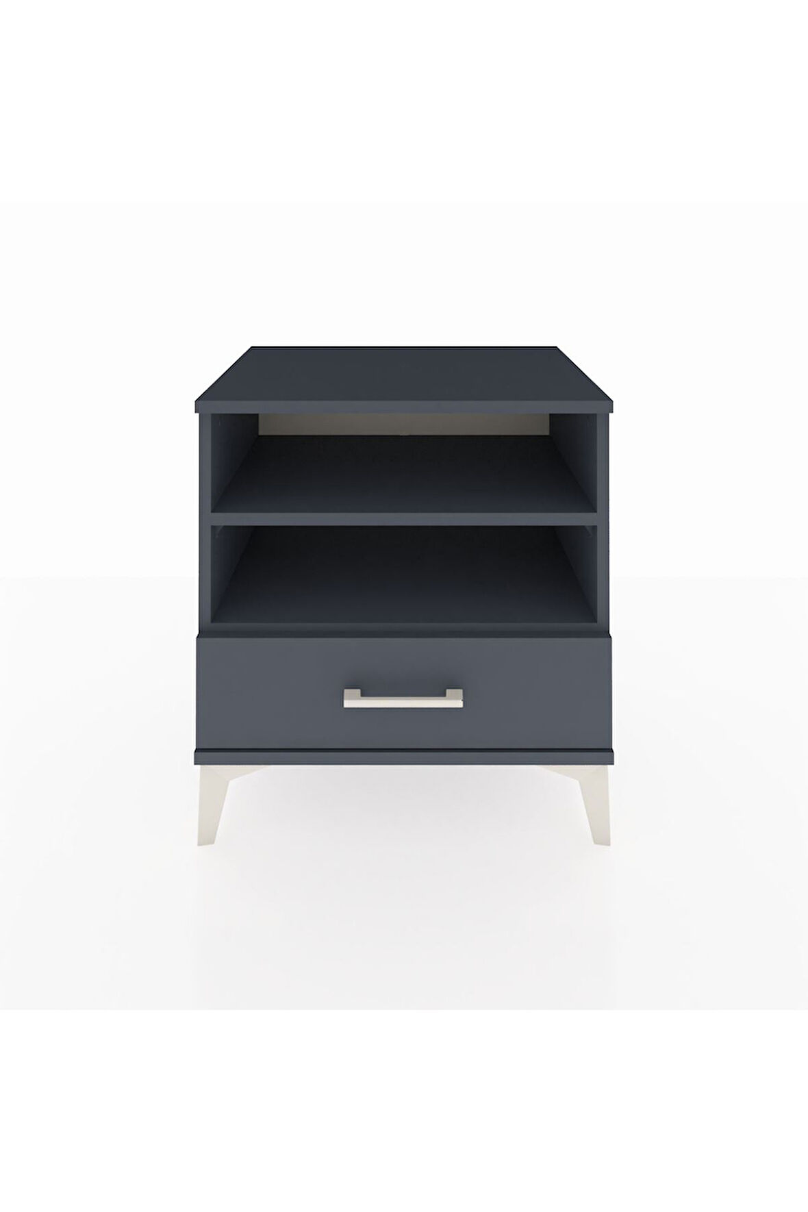 Hyperion Komodin 2 Raflı Tek Çekmeceli 60x44x64 Antrasit-Antrasit