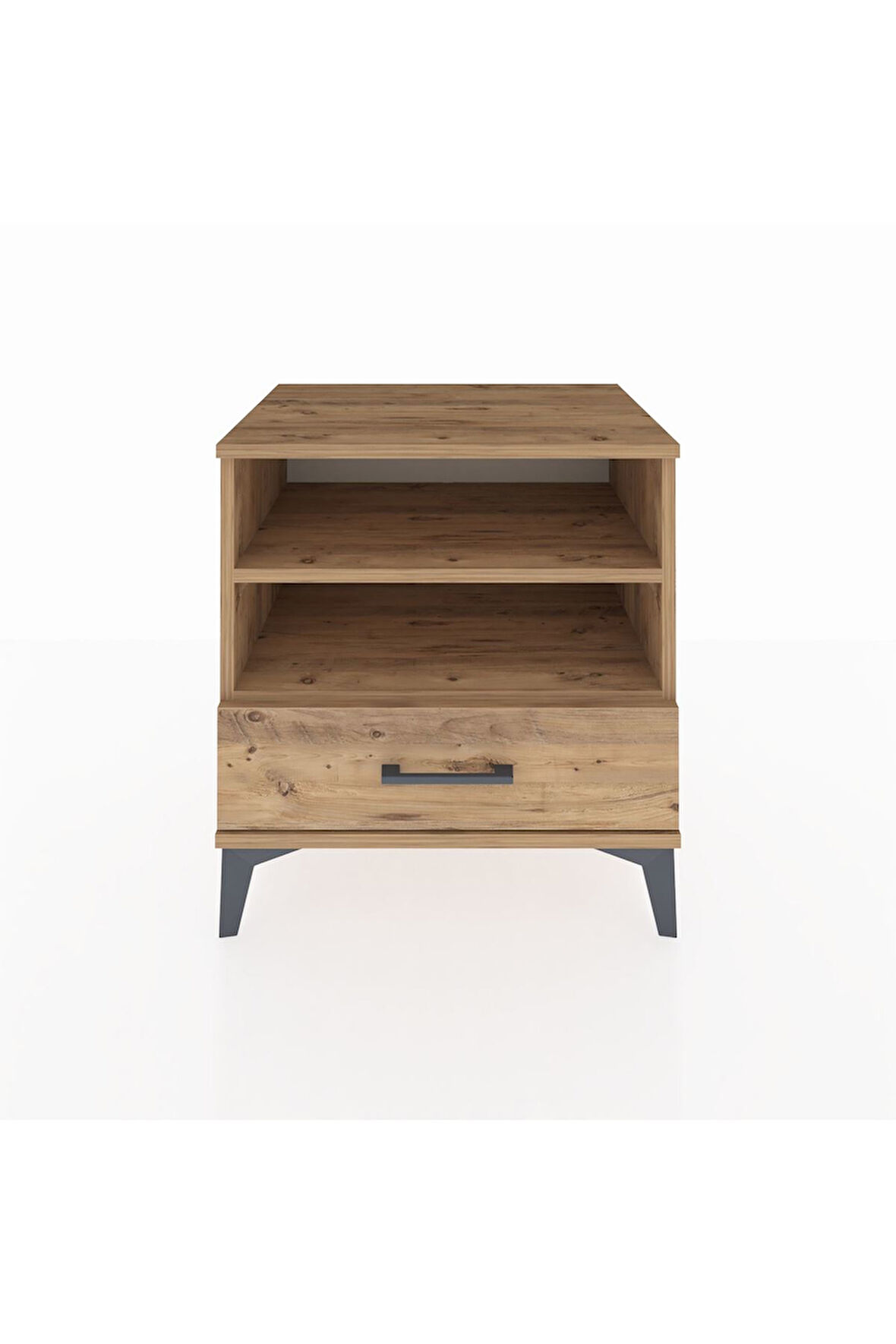 Hyperion Komodin 2 Raflı Tek Çekmeceli 60x44x64 Çam-Çam