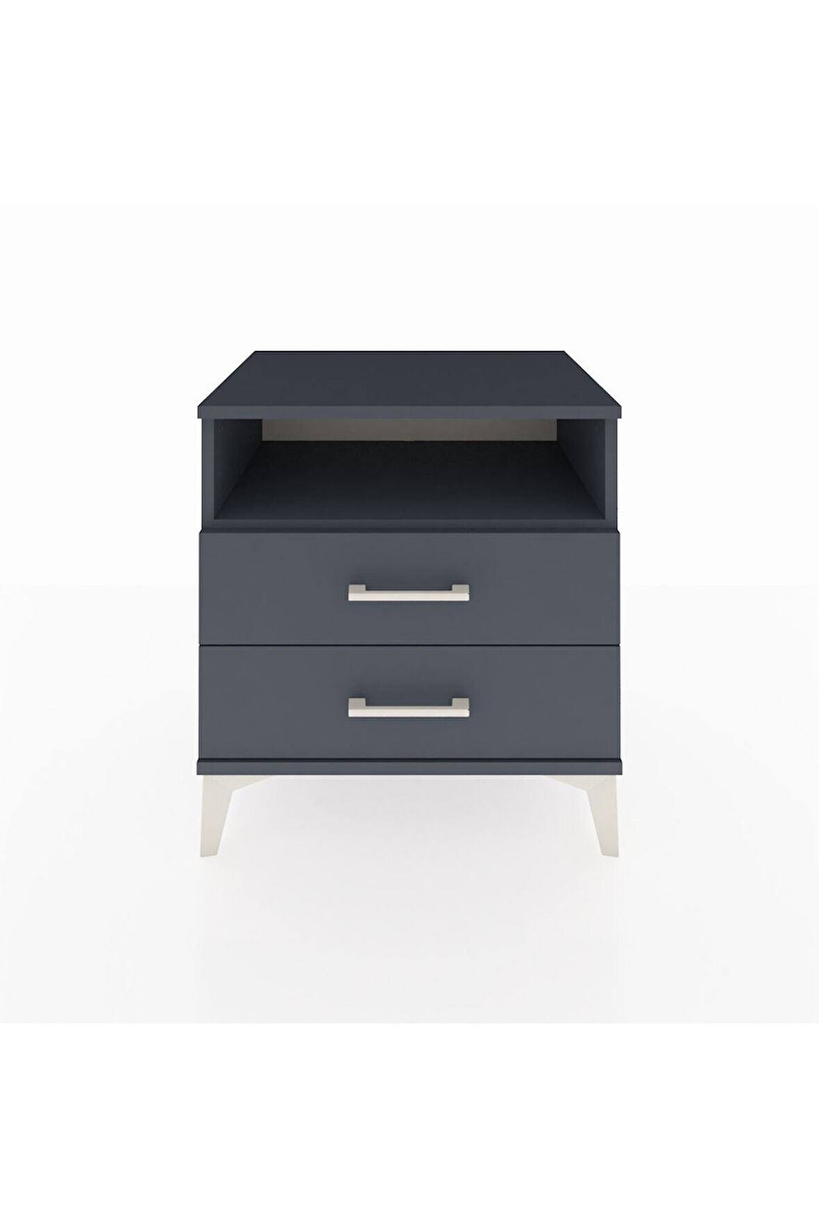 Hyperion Komodin Tek Raflı 2 Çekmeceli 60x44x64 Antrasit-Antrasit