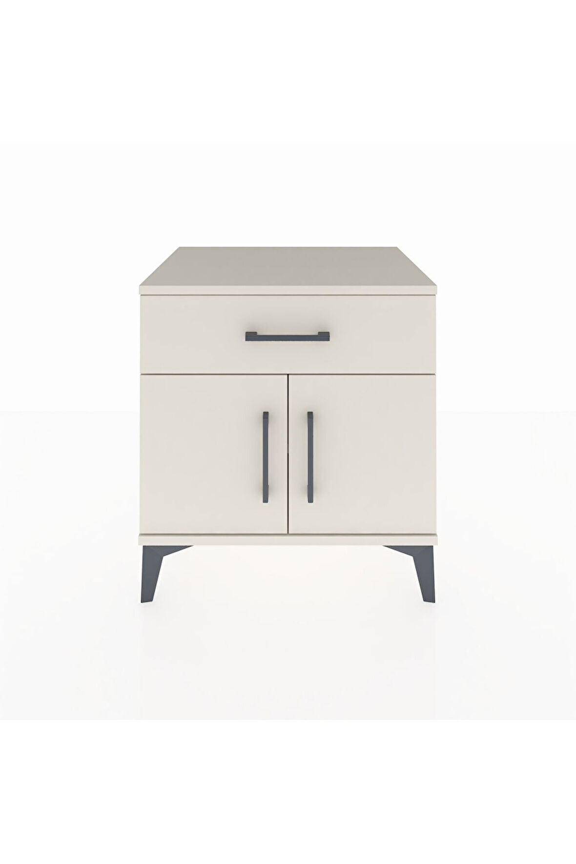 Hyperion Komodin Tek Raflı Tek Çekmeceli 2 Kapaklı 60x44x64 Aytaşı-Aytaşı