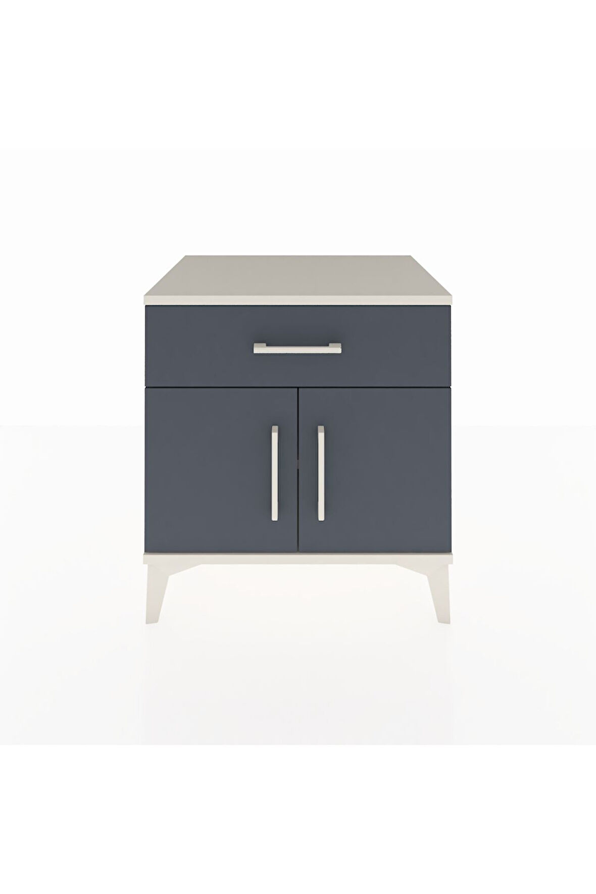 Hyperion Komodin Tek Raflı Tek Çekmeceli 2 Kapaklı 60x44x64 Aytaşı-Antrasit