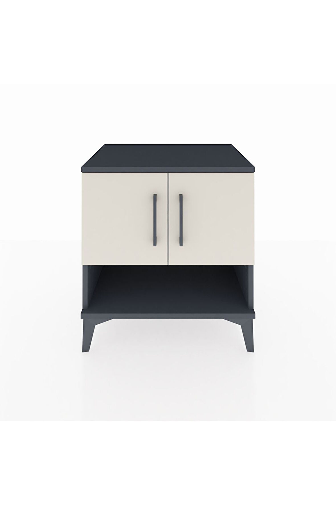 Hyperion Komodin 2 Raflı 2 Kapaklı 60x44x64 Antrasit-Aytaşı