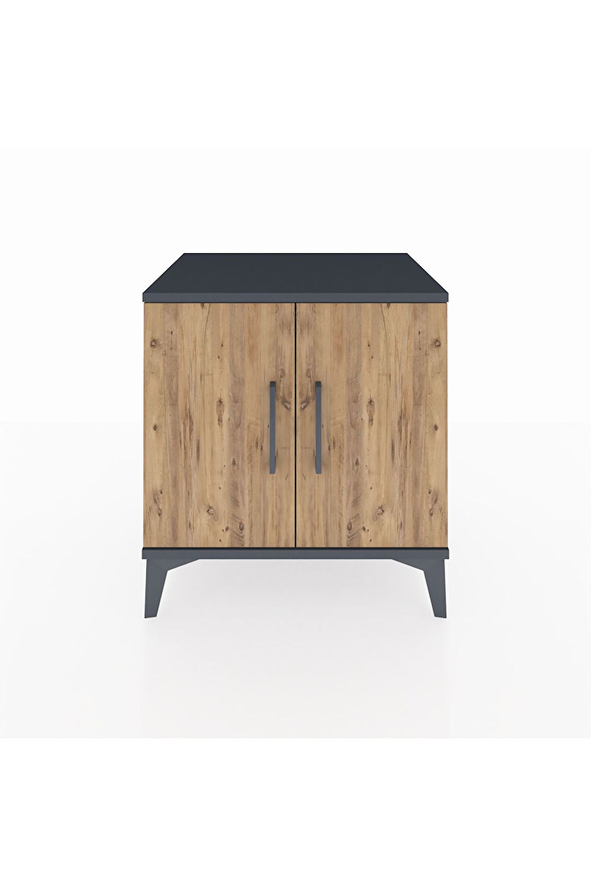 Hyperion Komodin 2 Raflı 2 Kapaklı 60x44x64 Antrasit-Çam