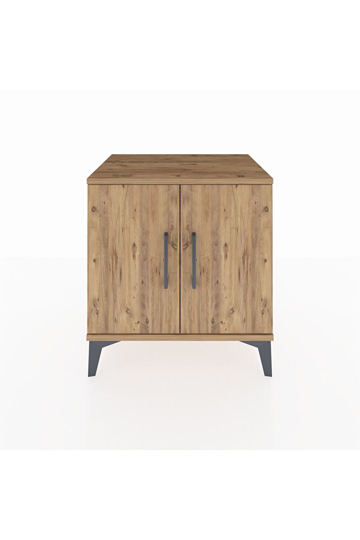 Hyperion Komodin 2 Raflı 2 Kapaklı 60x44x64 Çam-Çam