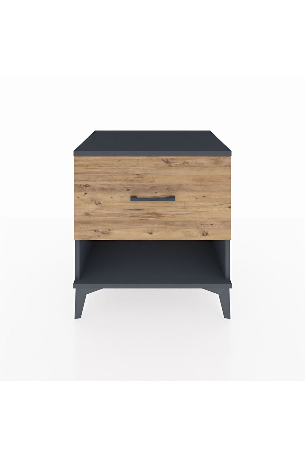 Hyperion Komodin Tek Çekmeceli 60x44x64 Antrasit-Çam