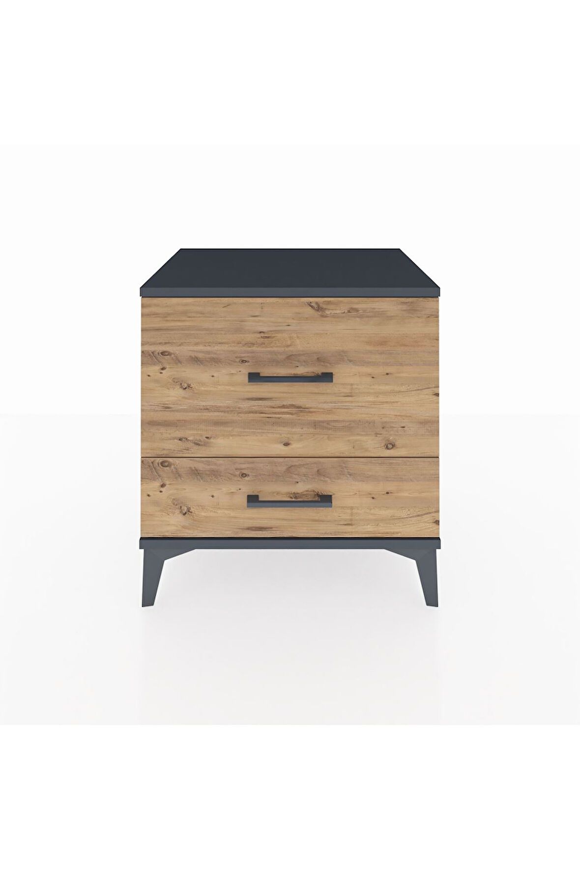 Hyperion Komodin 2 Çekmeceli 60x44x64 Antrasit-Çam