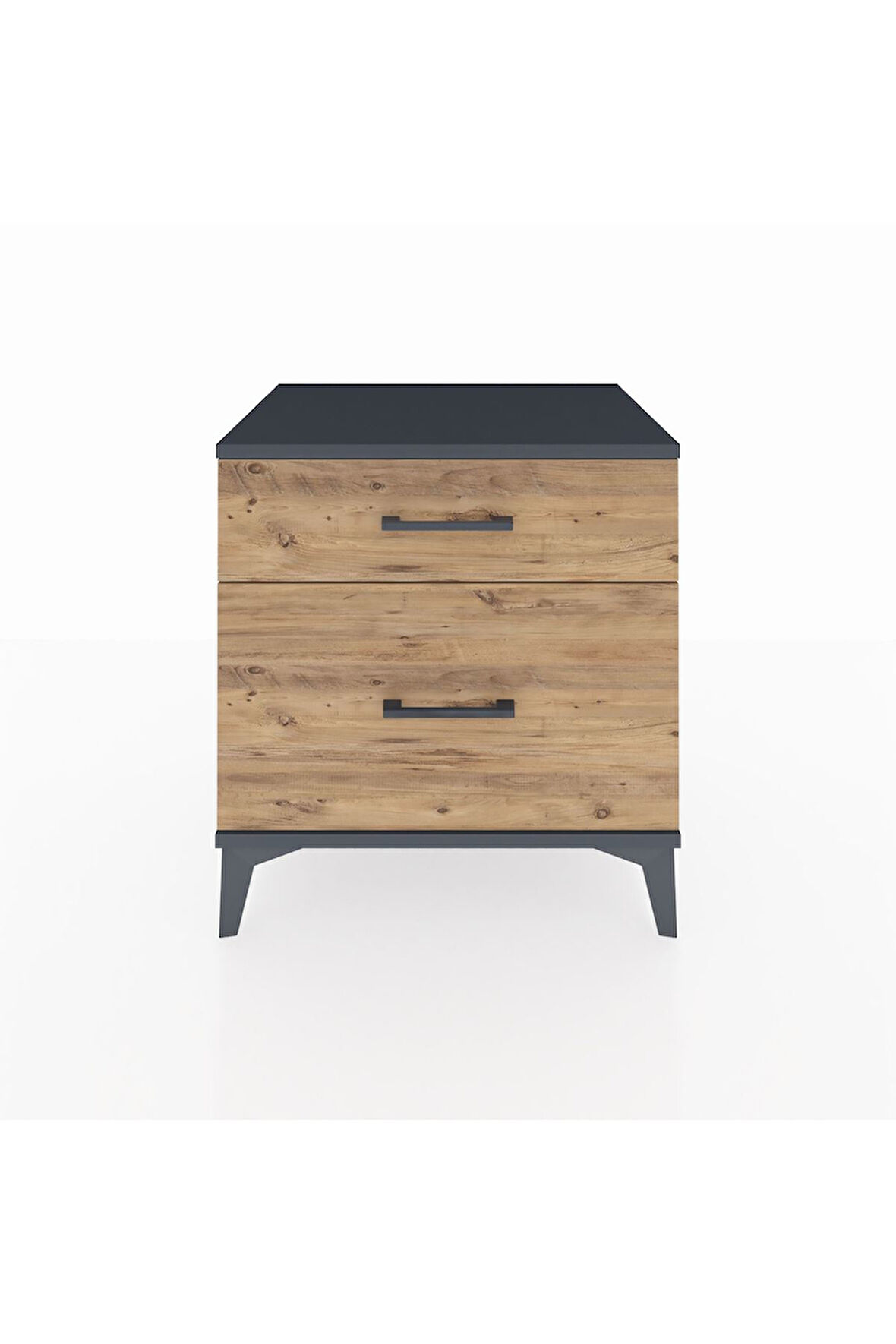 Hyperion Komodin 2 Çekmeceli 60x44x64 Antrasit-Çam