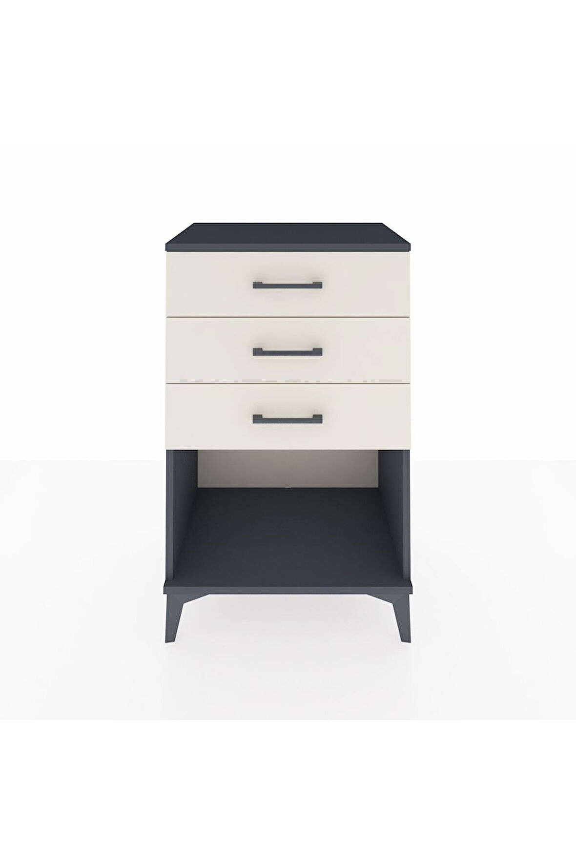 Hyperion Komodin 3 Çekmeceli 60x44x96 Antrasit-Aytaşı