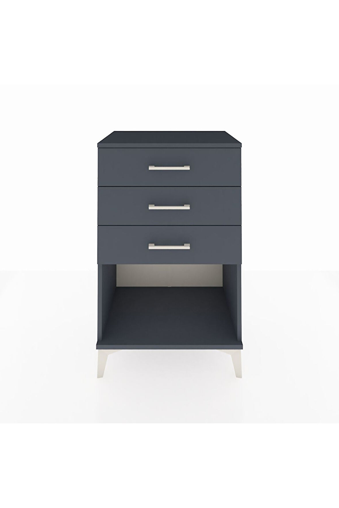 Hyperion Komodin 3 Çekmeceli 60x44x96 Antrasit-Antrasit