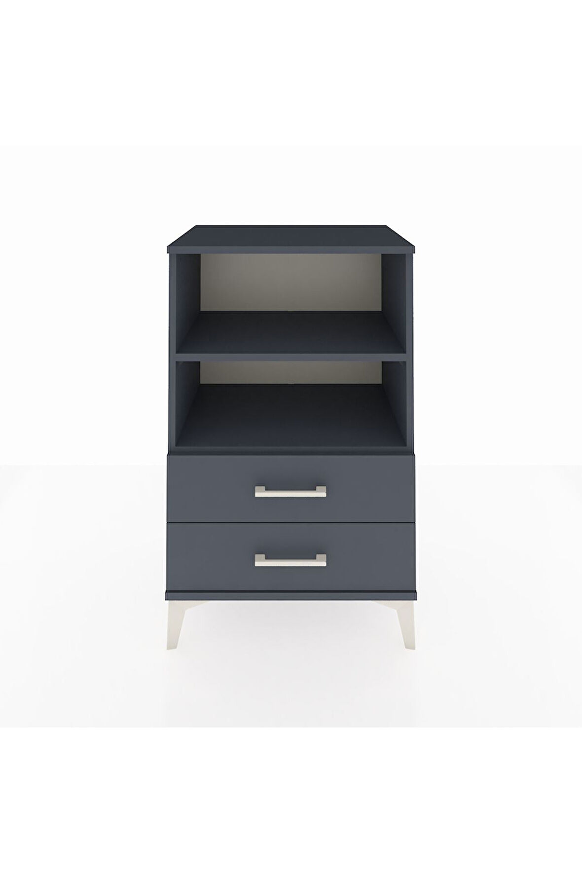 Hyperion Komodin 2 Raflı 2 Çekmeceli 60x44x96 Antrasit-Antrasit