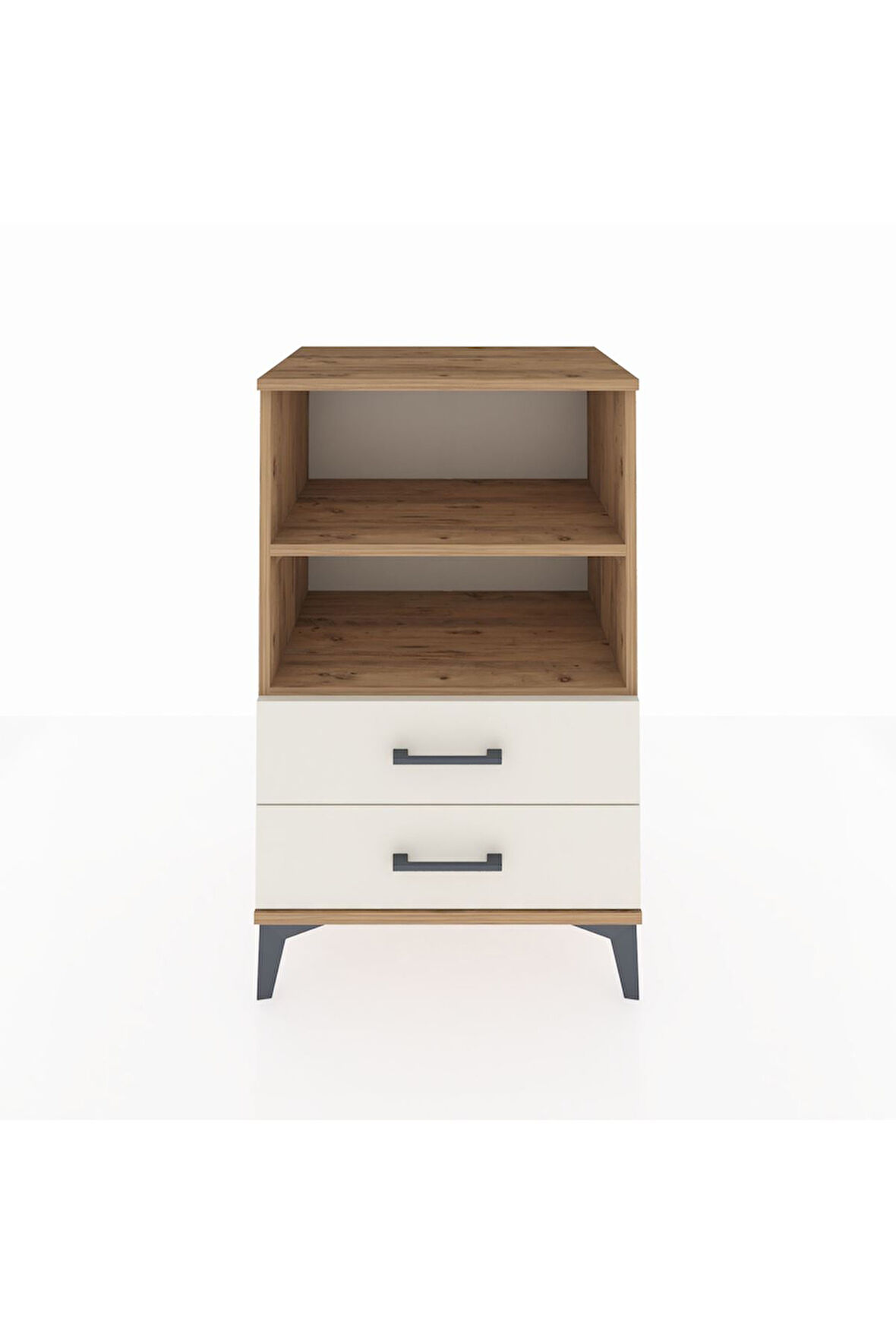 Hyperion Komodin 2 Raflı 2 Çekmeceli 60x44x96 Çam-Aytaşı