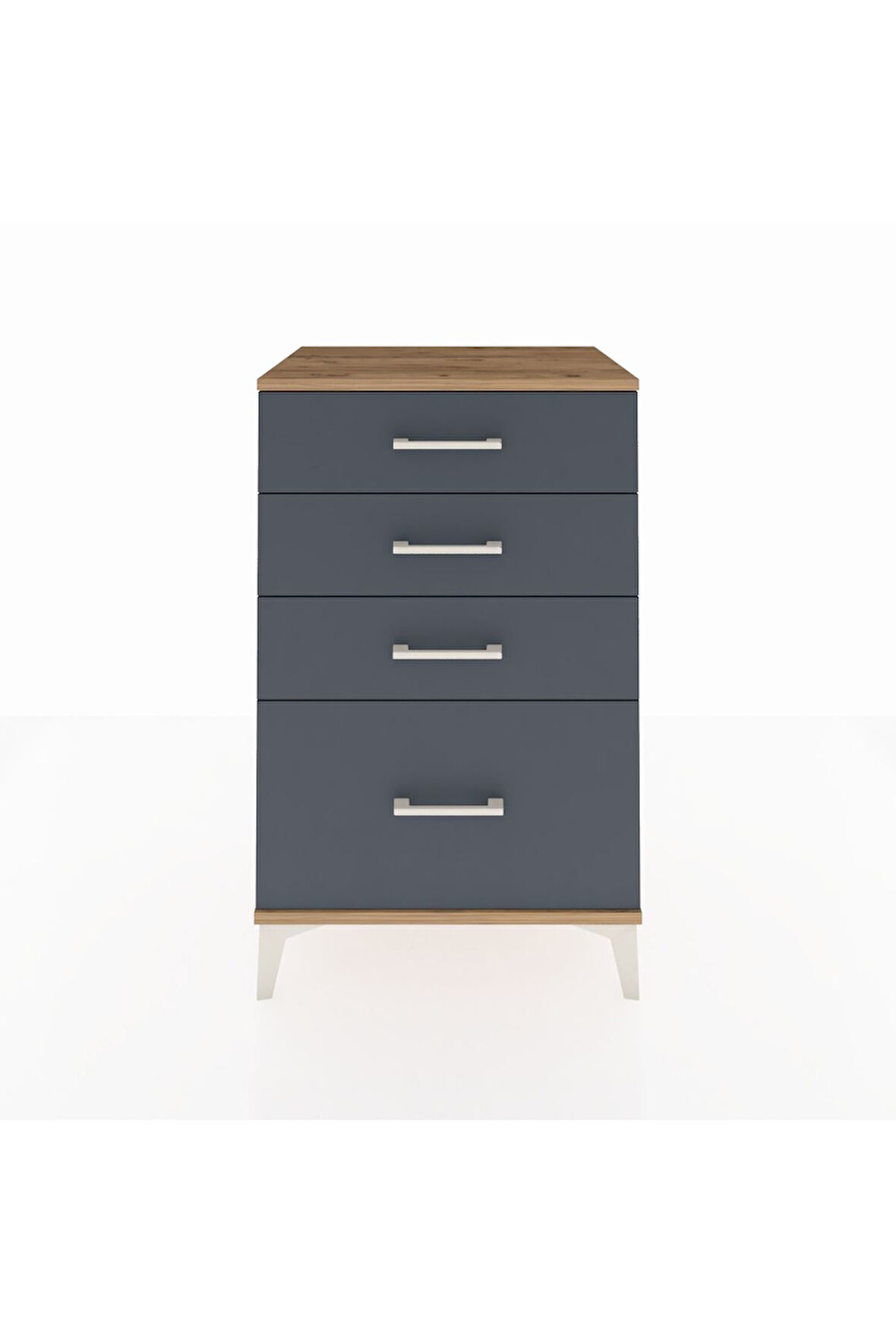 Hyperion Komodin 4 Çekmeceli 60x44x96 Çam-Antrasit