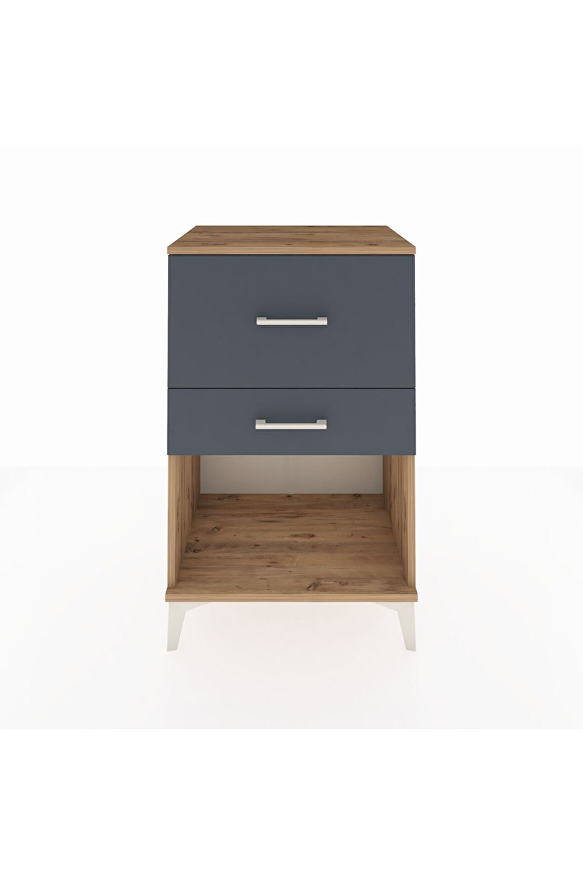 Hyperion Komodin 2 Çekmeceli 60x44x96 Çam-Antrasit